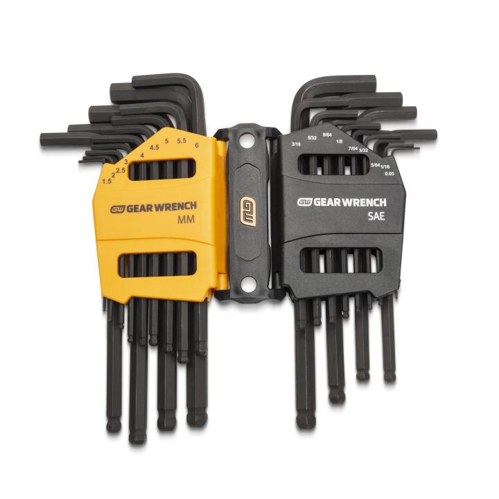26-PC SAE/METRIC BALL END L-KEY SET, 0.05