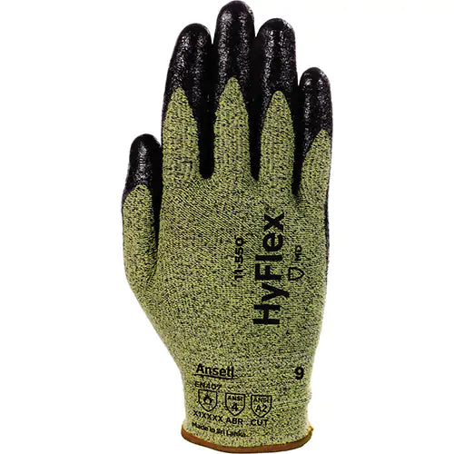 HyFlex® 11-550 Cut Resistant Gloves, Size 9, 15 Gauge, Nitrile Coated, Intercept™ Shell, ASTM ANSI Level A2