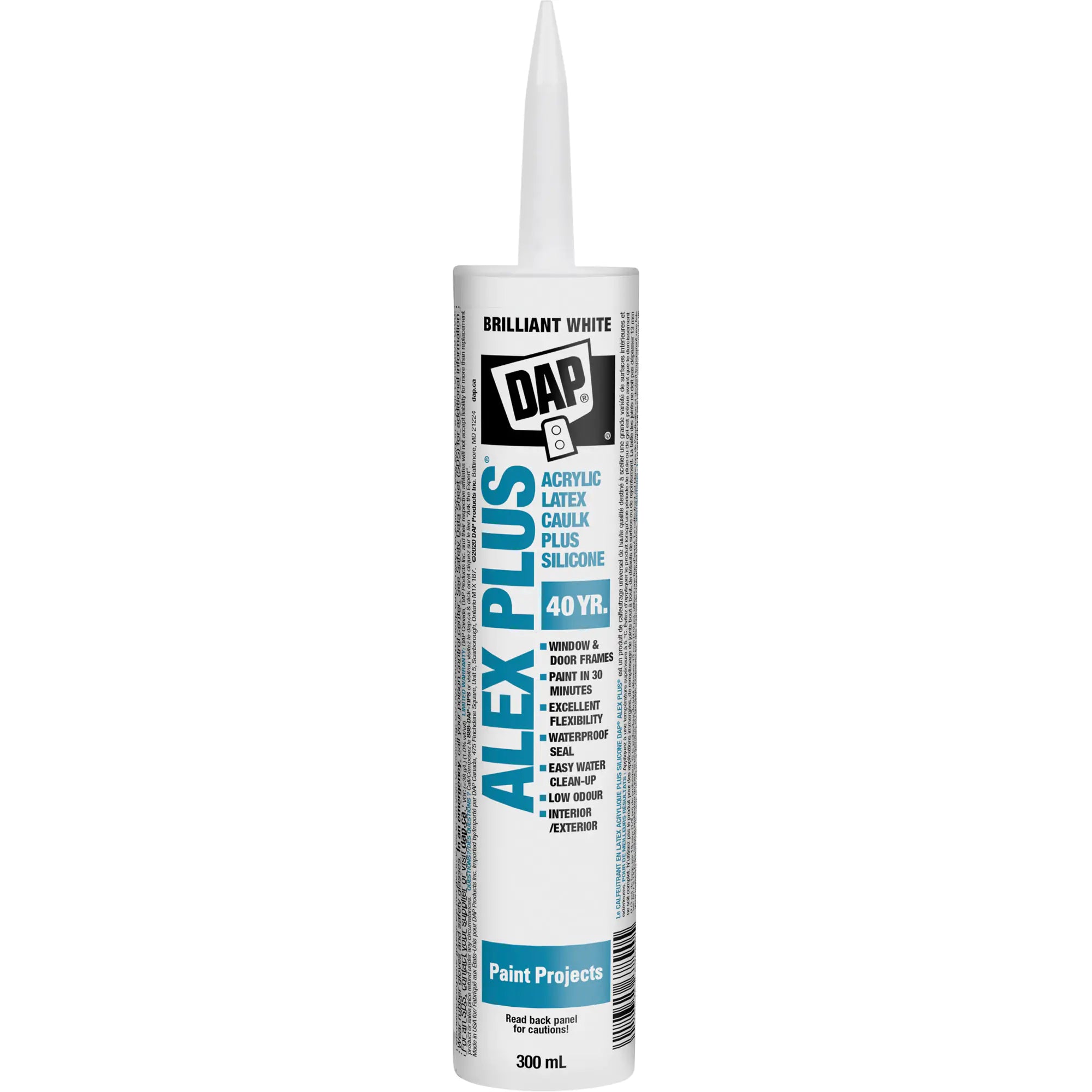 Alex Plus® All Purpose Acrylic Latex Caulk Plus Silicone Each