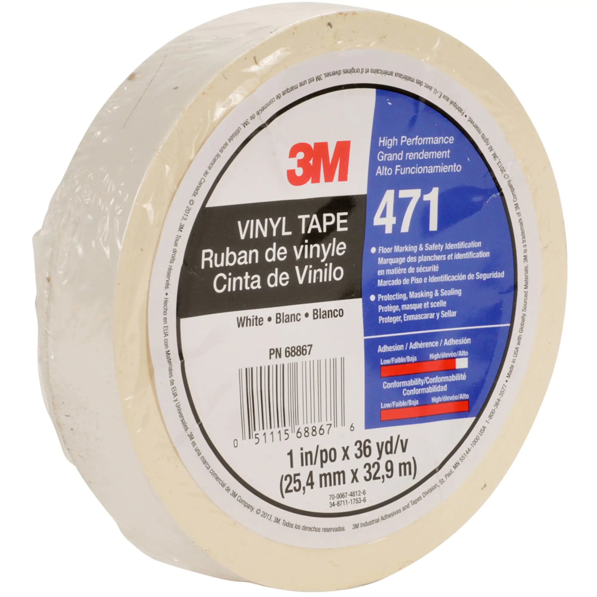 471 Vinyl Tape, 12 mm (1/2