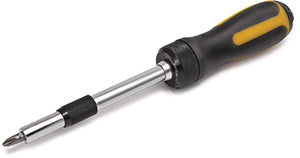 12 PC. 10 IN. HIGH-TORQUE FLEX-HEAD RATCHETING SCREWDRIVER