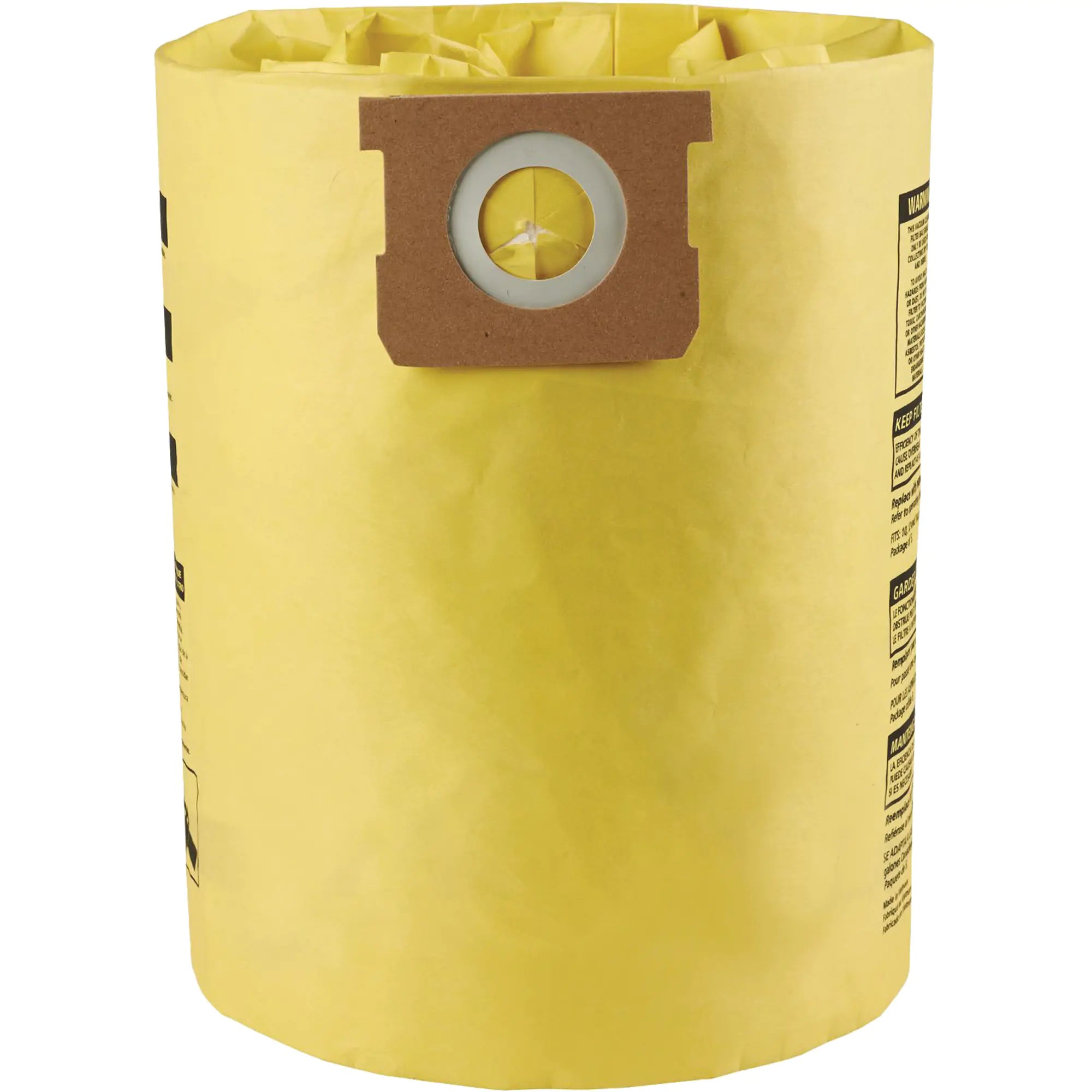 Type I High Efficiency Disposable Dry Filter Bags, 10 - 14 US gal. Pack of 2