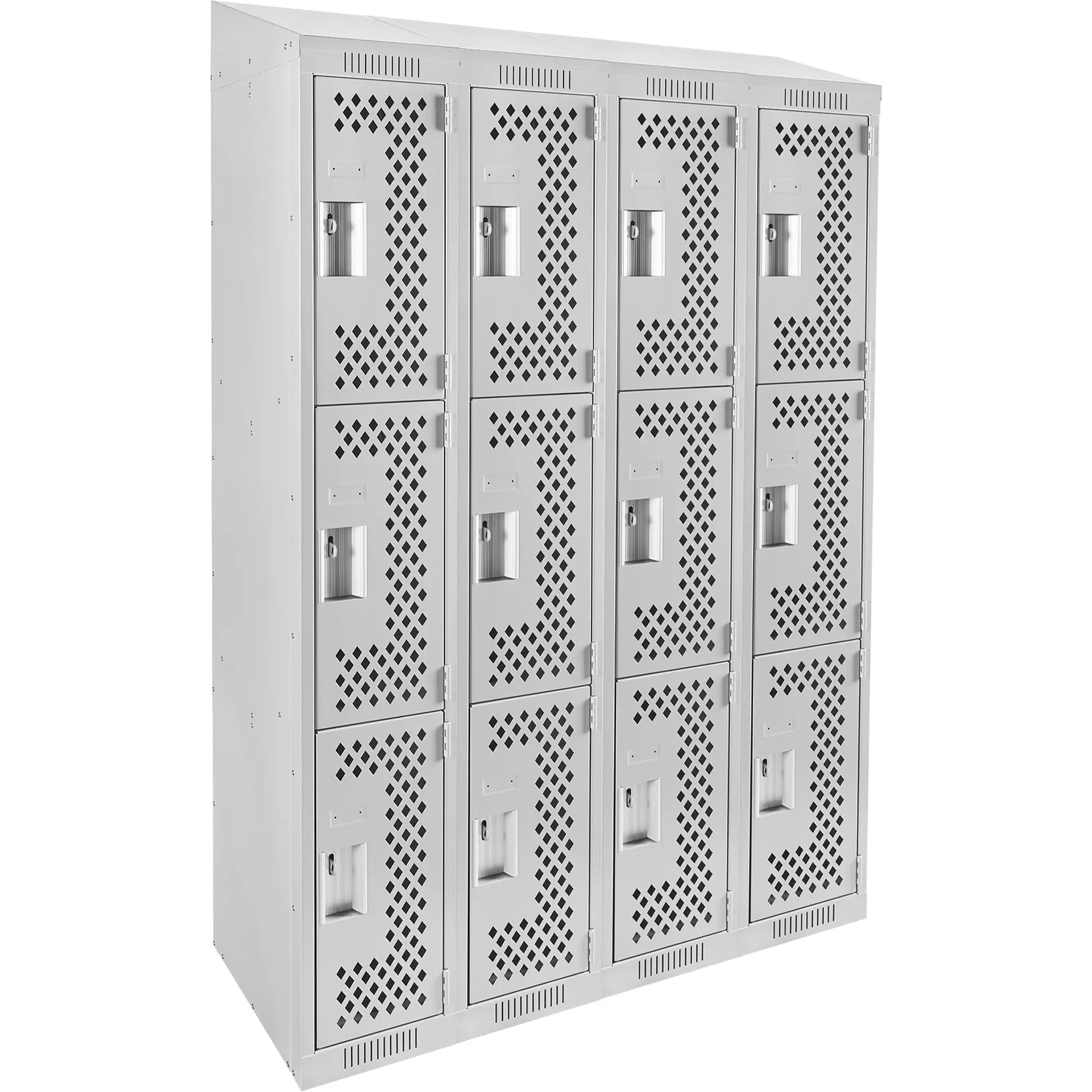 Clean Line™ Lockers, 3 -tier, Bank of 4, 48