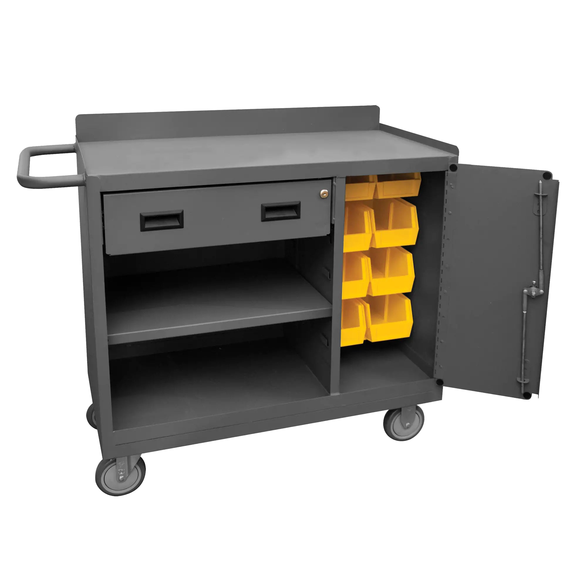 Mobile Bench Cabinet, Steel Surface Each