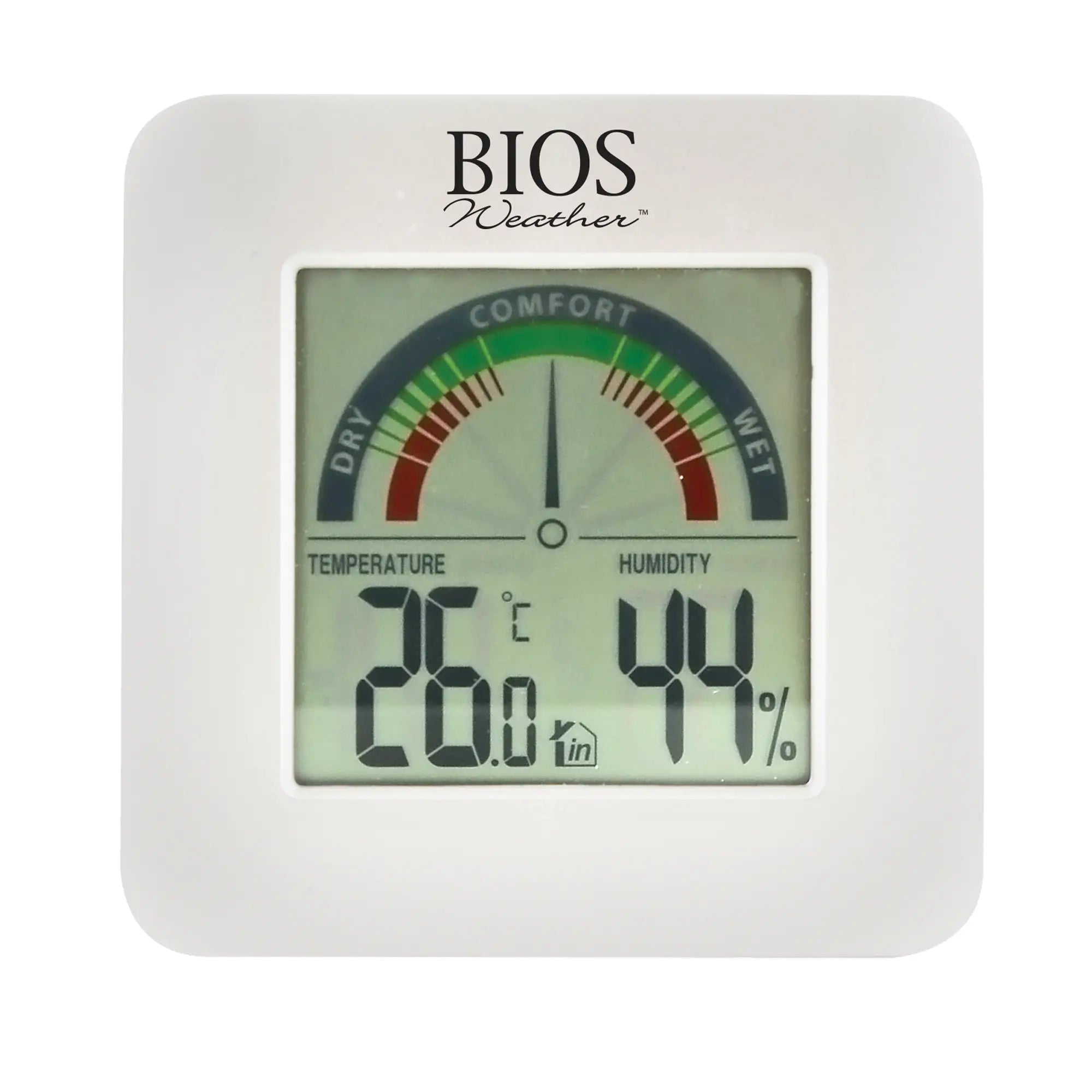 Indoor Hygrometers with BIOS Comfort Scale, Contact, Digital, -58-158°F (-50-70°C) Each