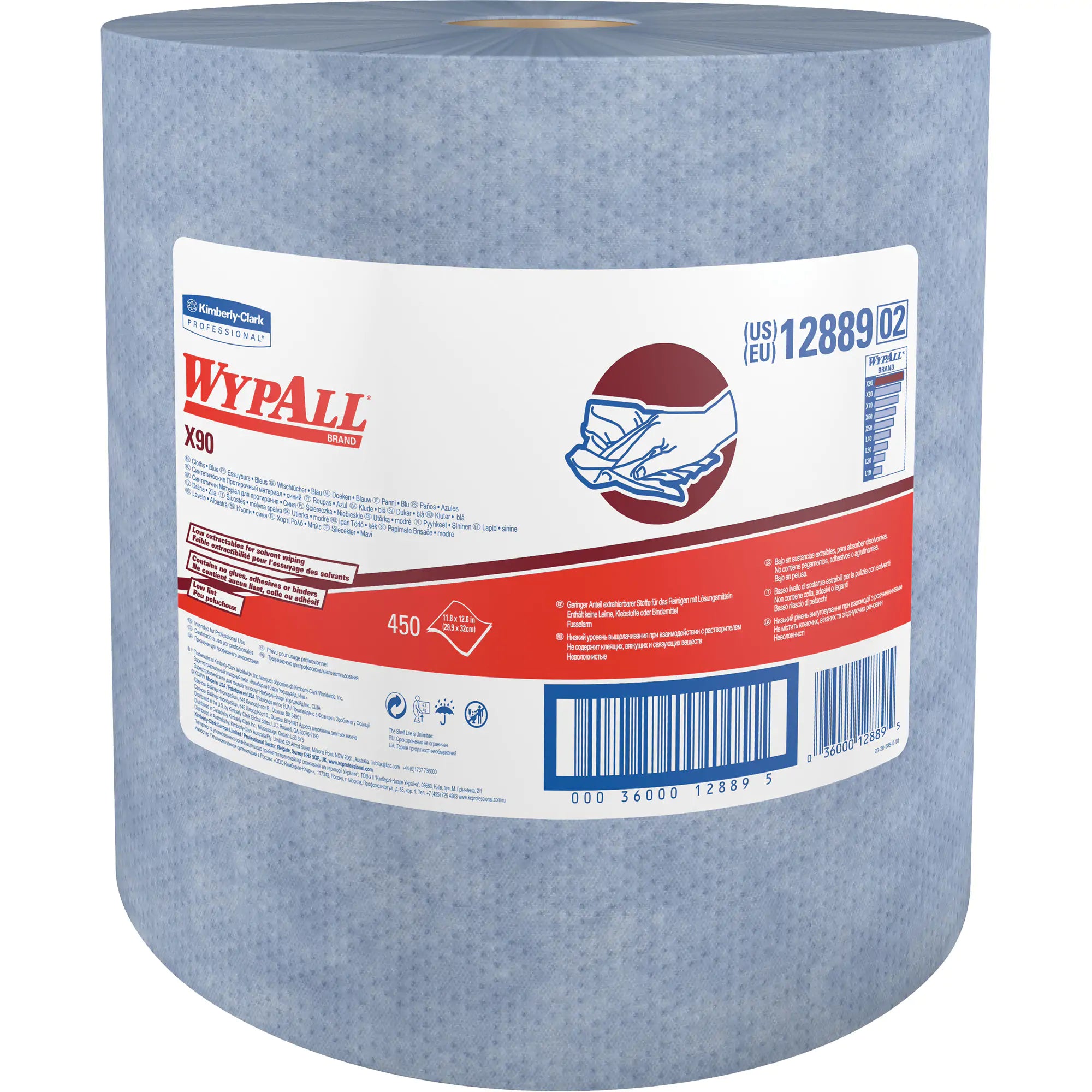 X90 Jumbo Roll Wipers, Heavy-Duty, 11