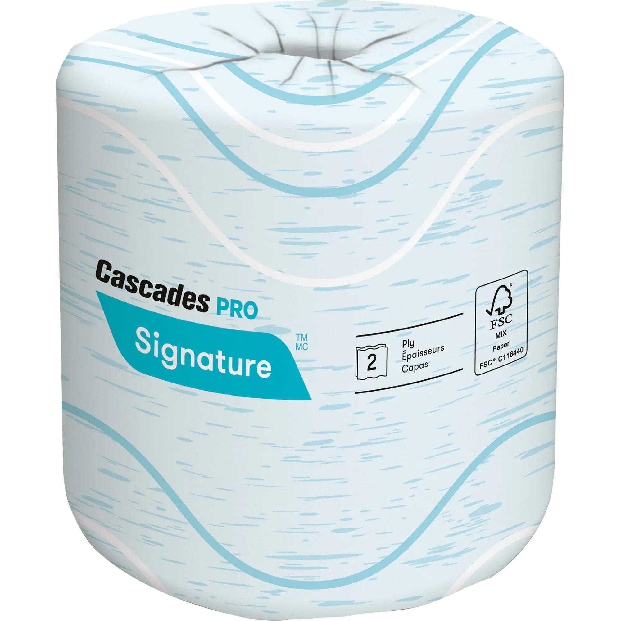 Pro Signature™ Toilet Paper, 2 Ply, 400 Sheets/Roll, 133' Length, White Case of 48
