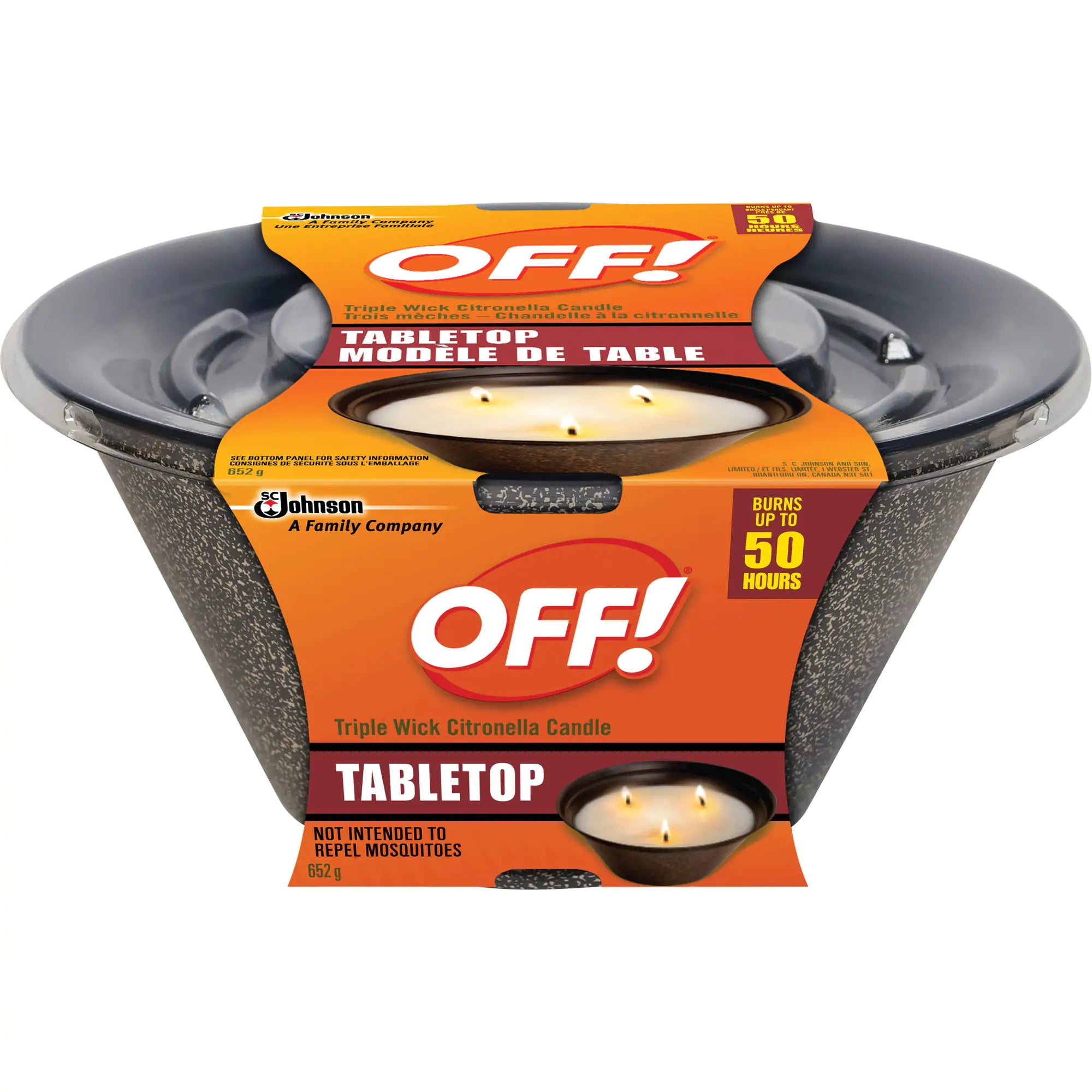 OFF! Mosquito Repellent Citronella Candle, DEET Free, Candle, 510 g Each