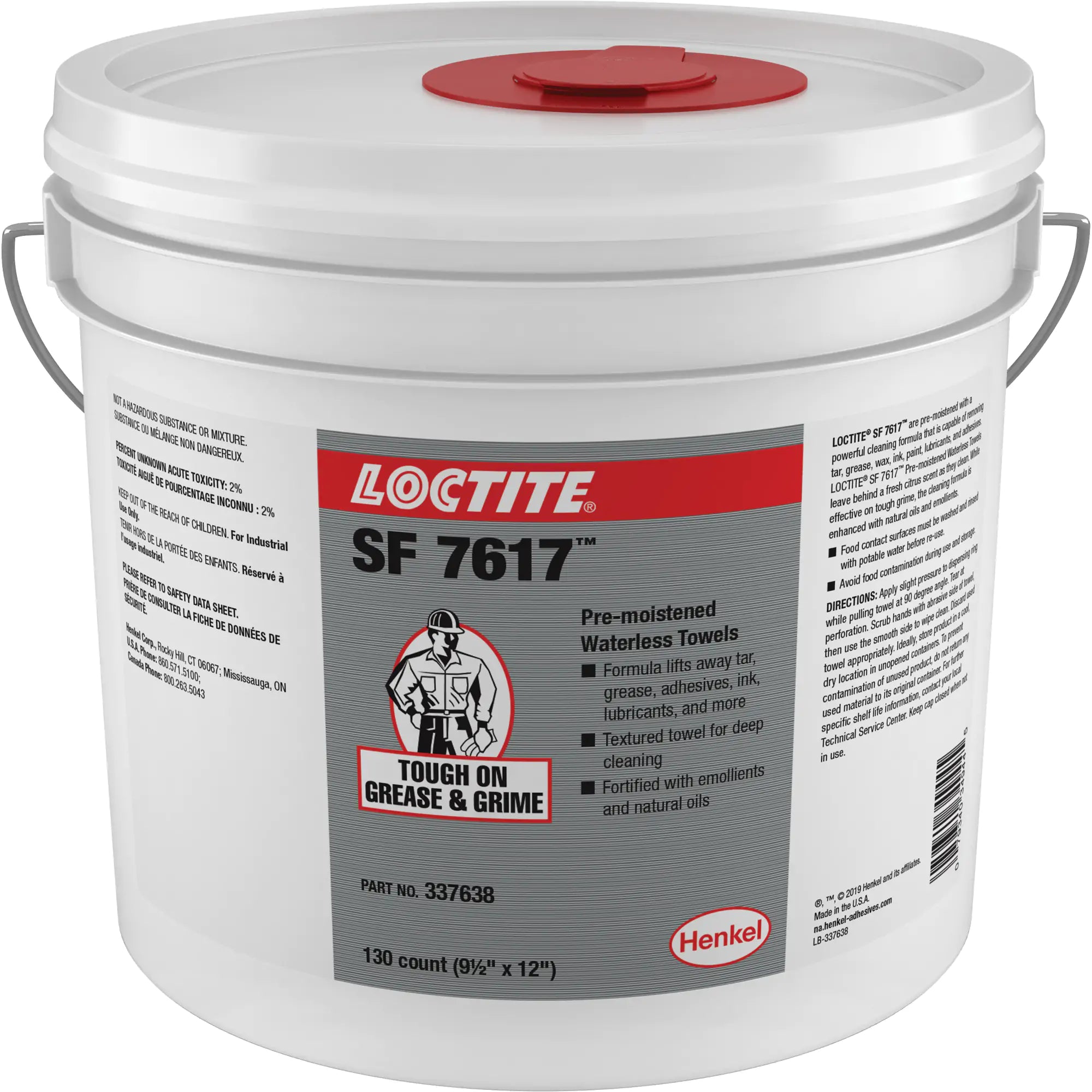 SF 7617™ Industrial Hand Wipes, 130 Wipes, 12