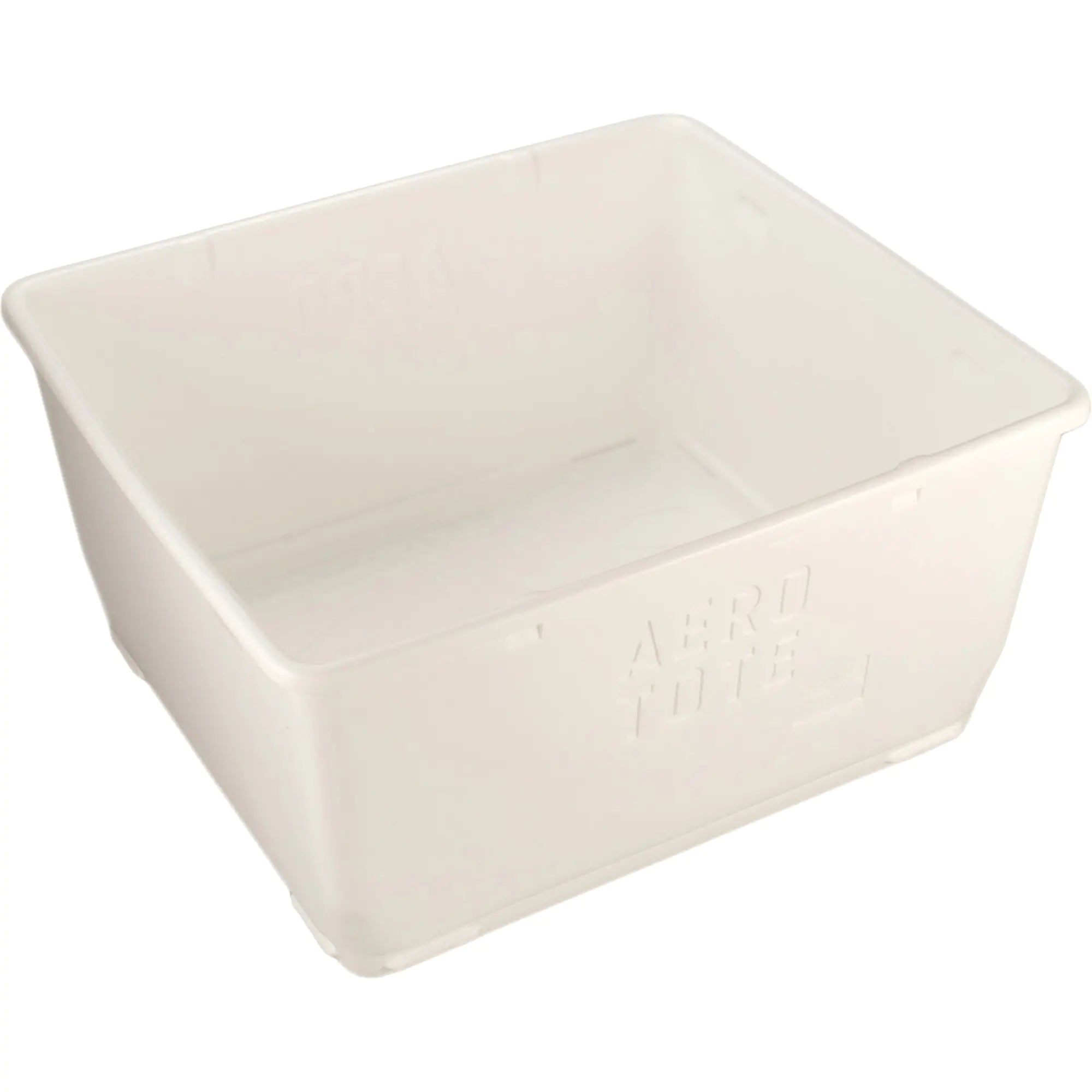 Aero-Tote Tub with Drain Plug, Plastic, White Each