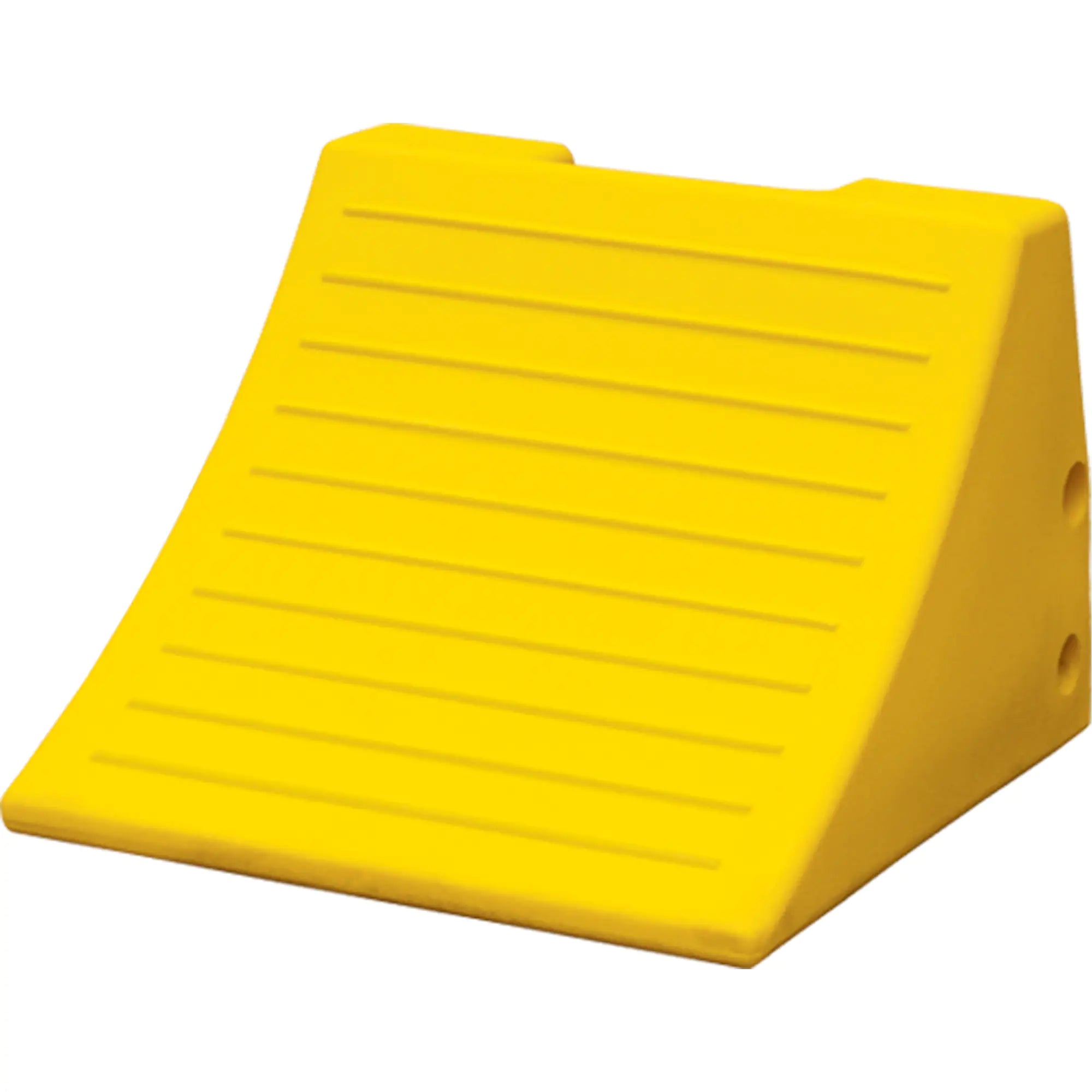Heavy-Duty Wheel Chocks, Polyurethane, Safety Yellow, 15-1/10