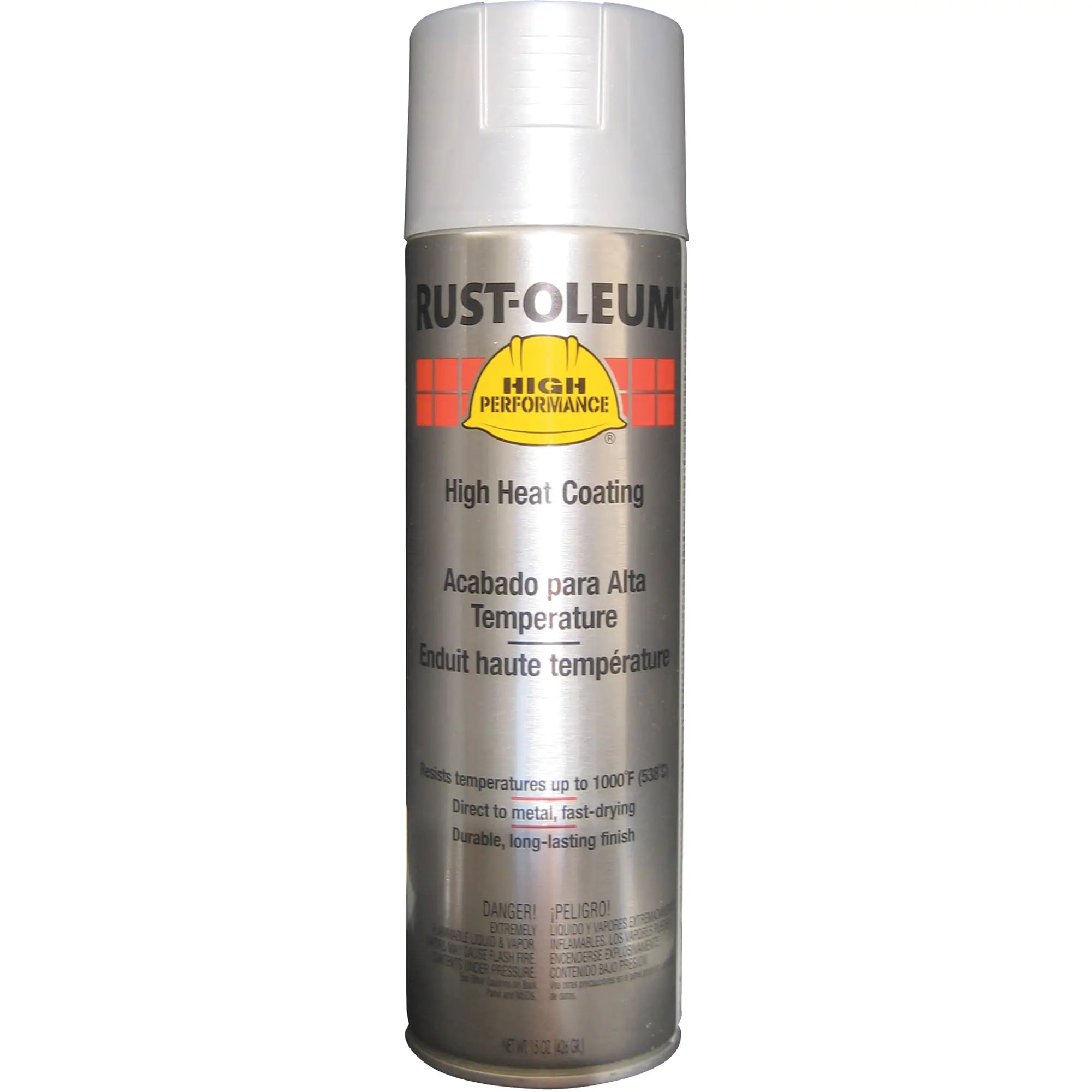 High Heat Spray Paint, Silver/Aluminum, 15 oz., Aerosol Can, Gloss