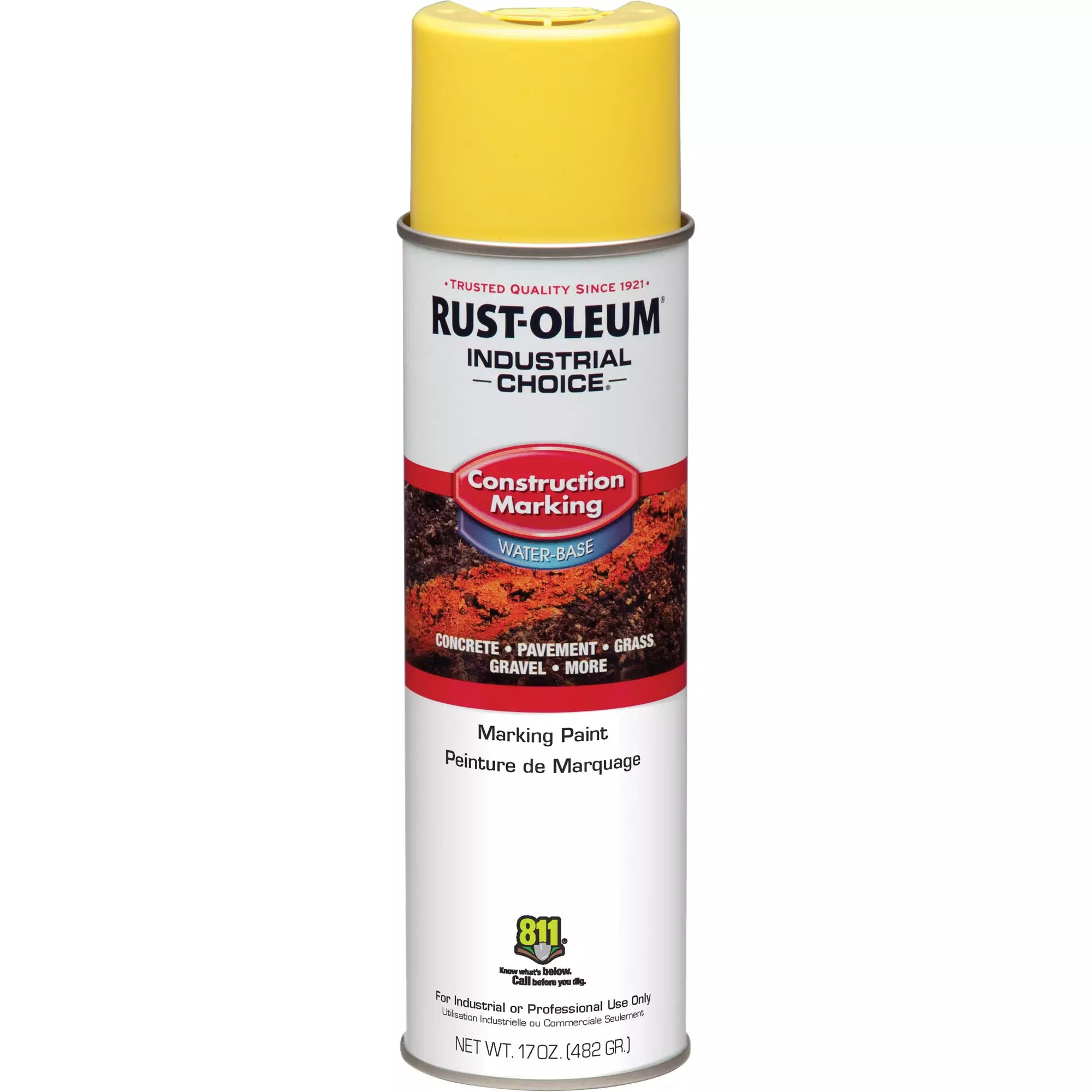 Water Based Marking Paint, Yellow, Aerosol Can