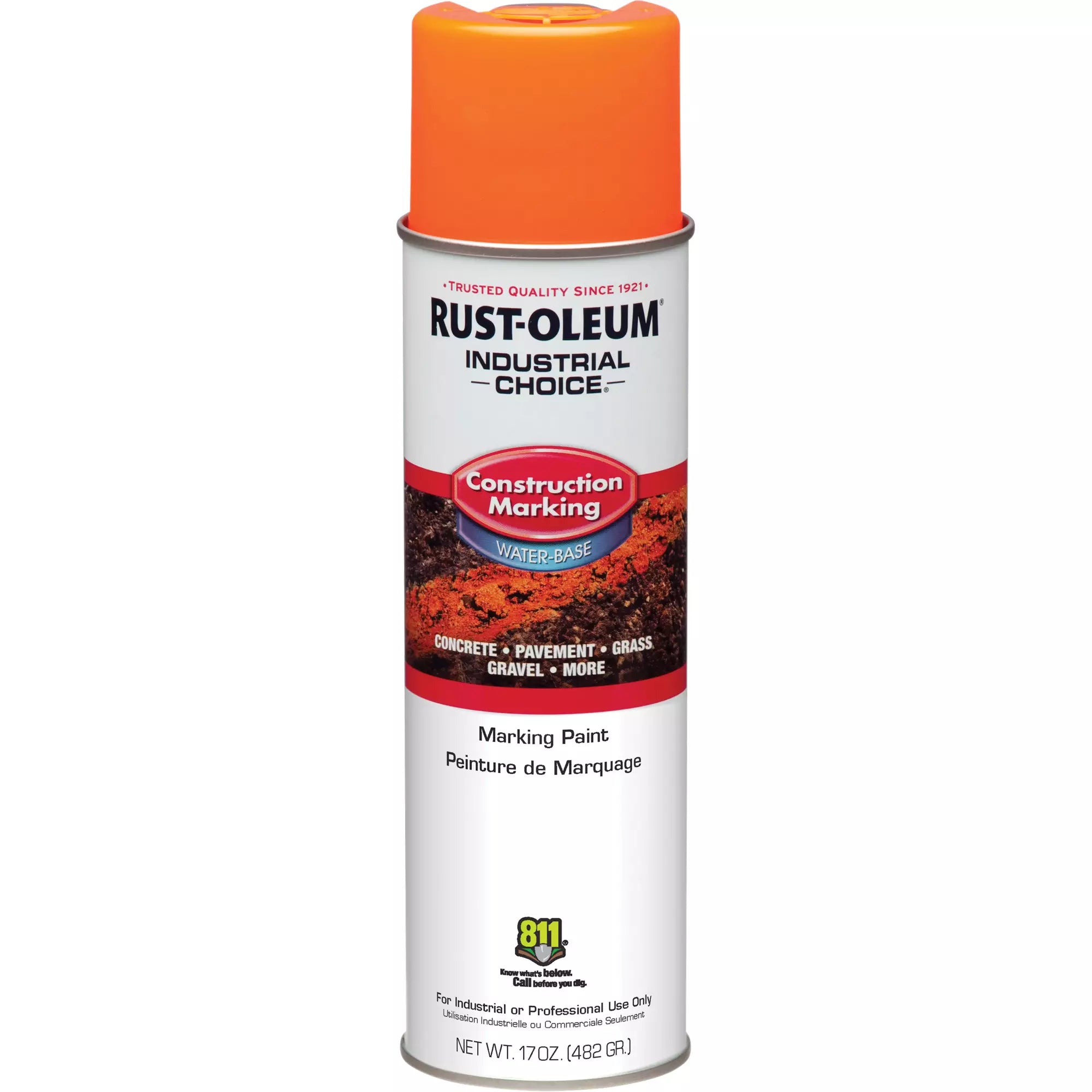 Water Based Marking Paint, Orange, Aerosol Can