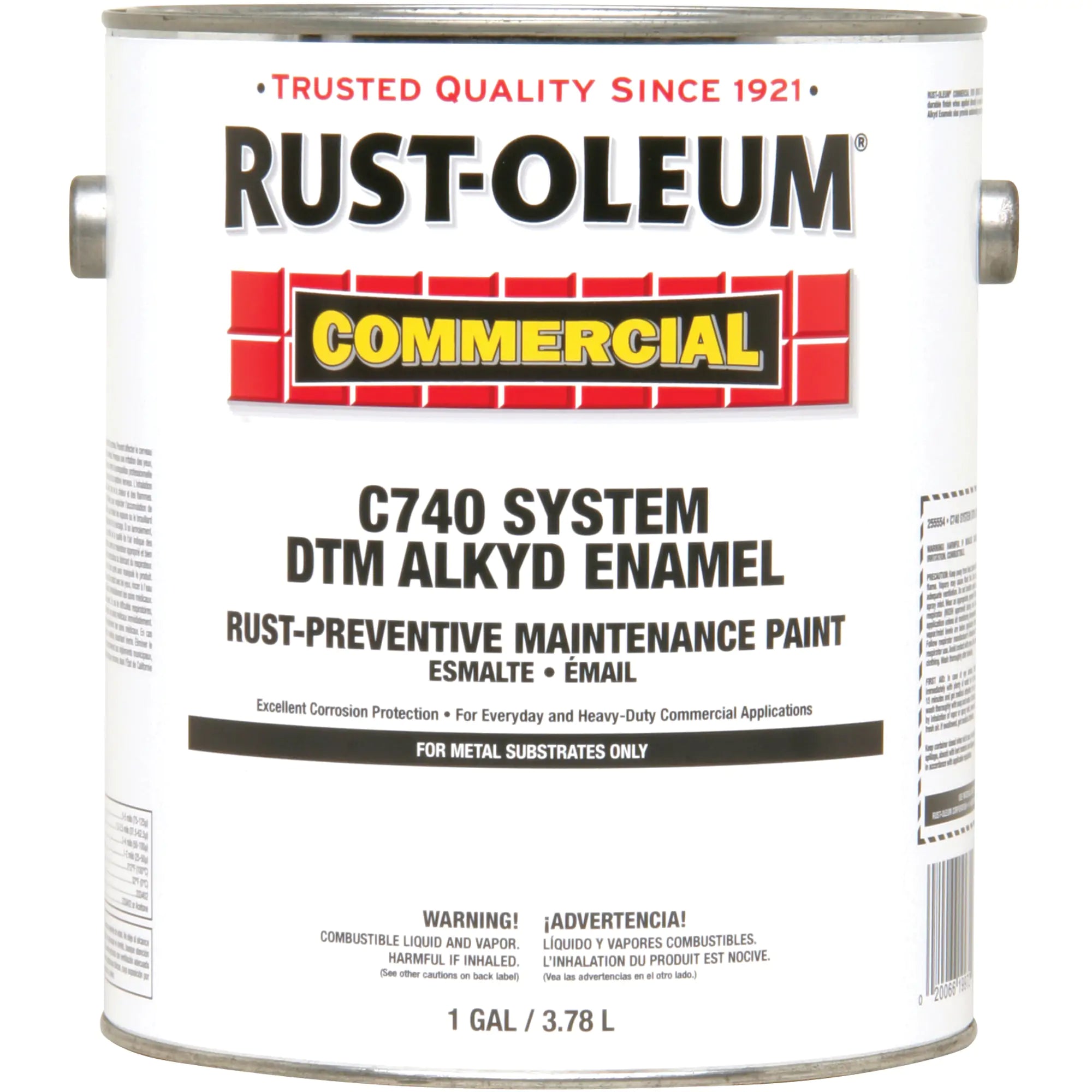 Dtm Alkyd Enamel Maintenance Paint, Black, Gallon, High-Gloss