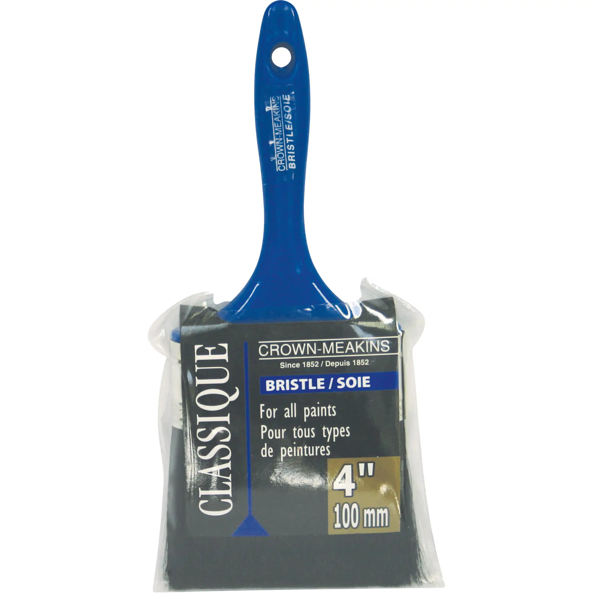 Classic Paint Brush, Bristle, Plastic Handle, 4
