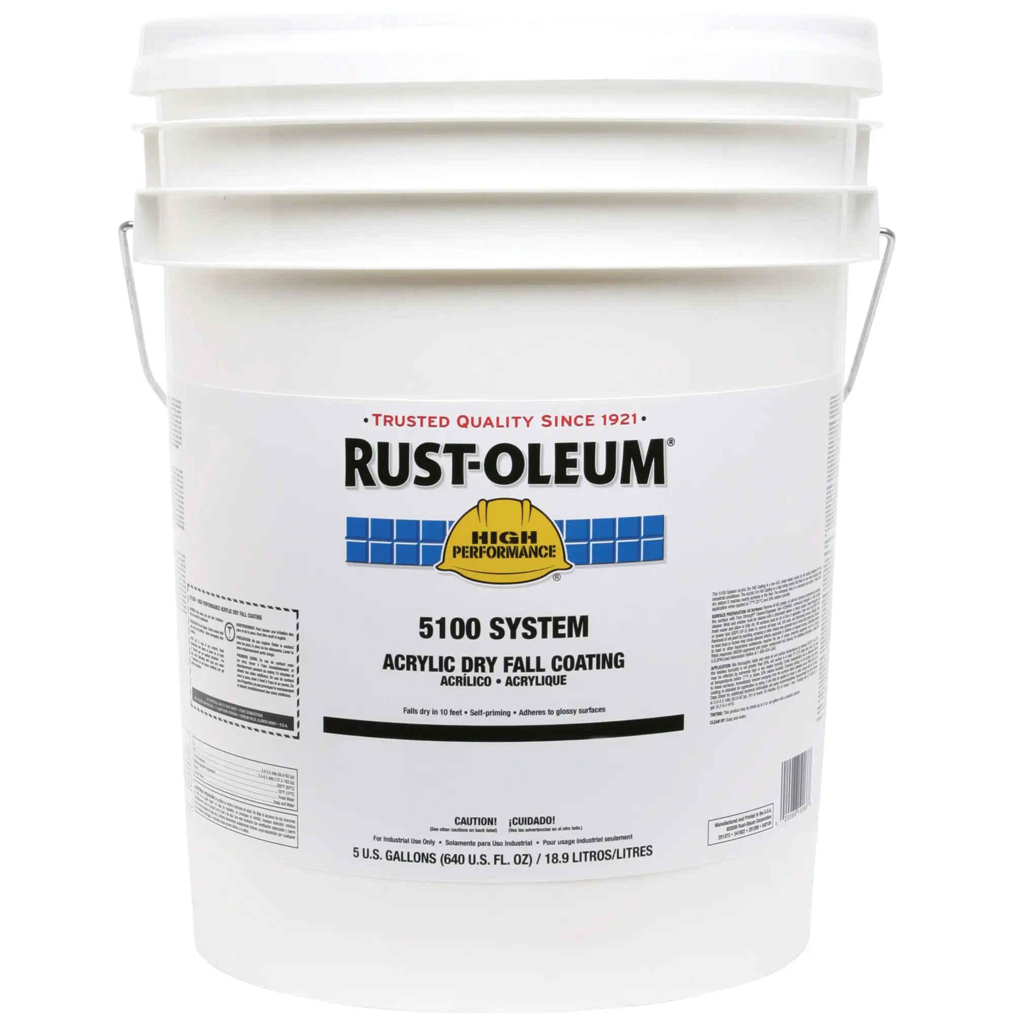 Water Based Dryfall Paint, Pail, White