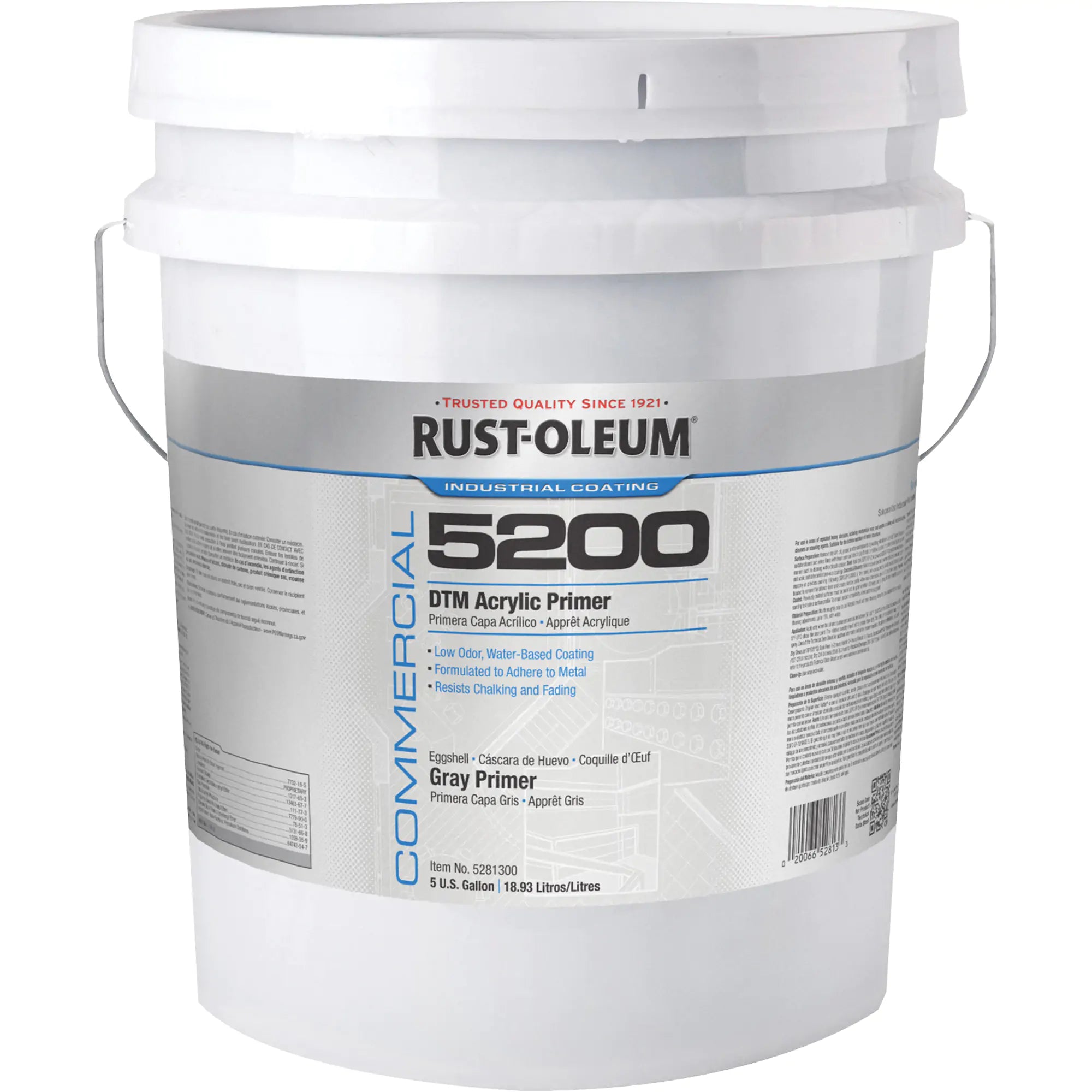 5200 System DTM Acrylic Paint, Pail, Grey Pail