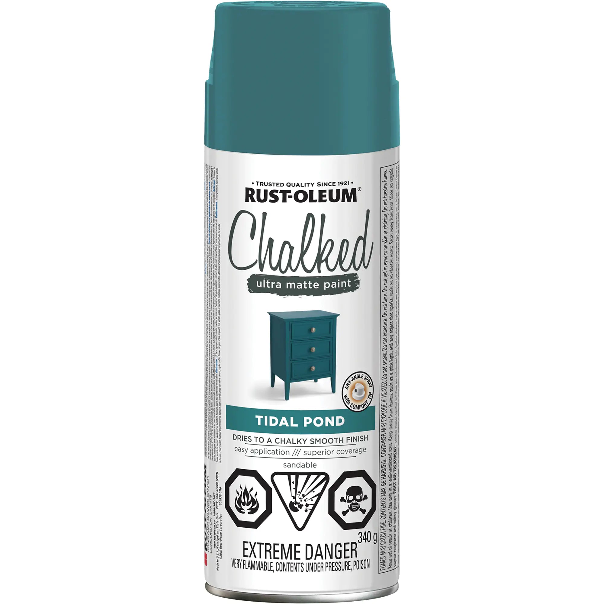 Chalked Paint, Aerosol Can, Blue Can