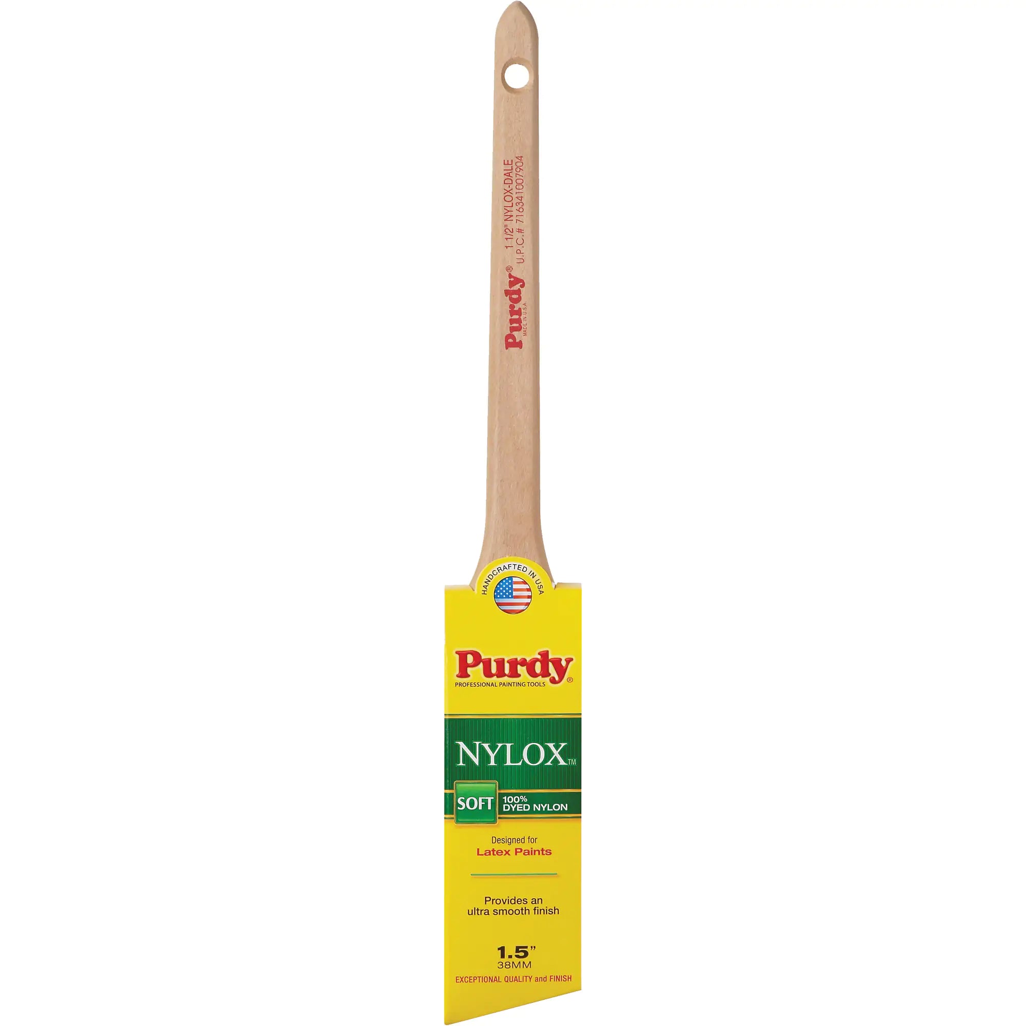 Nylox™ Dale Paint Brush, Nylon, Wood Handle, 1-1/2