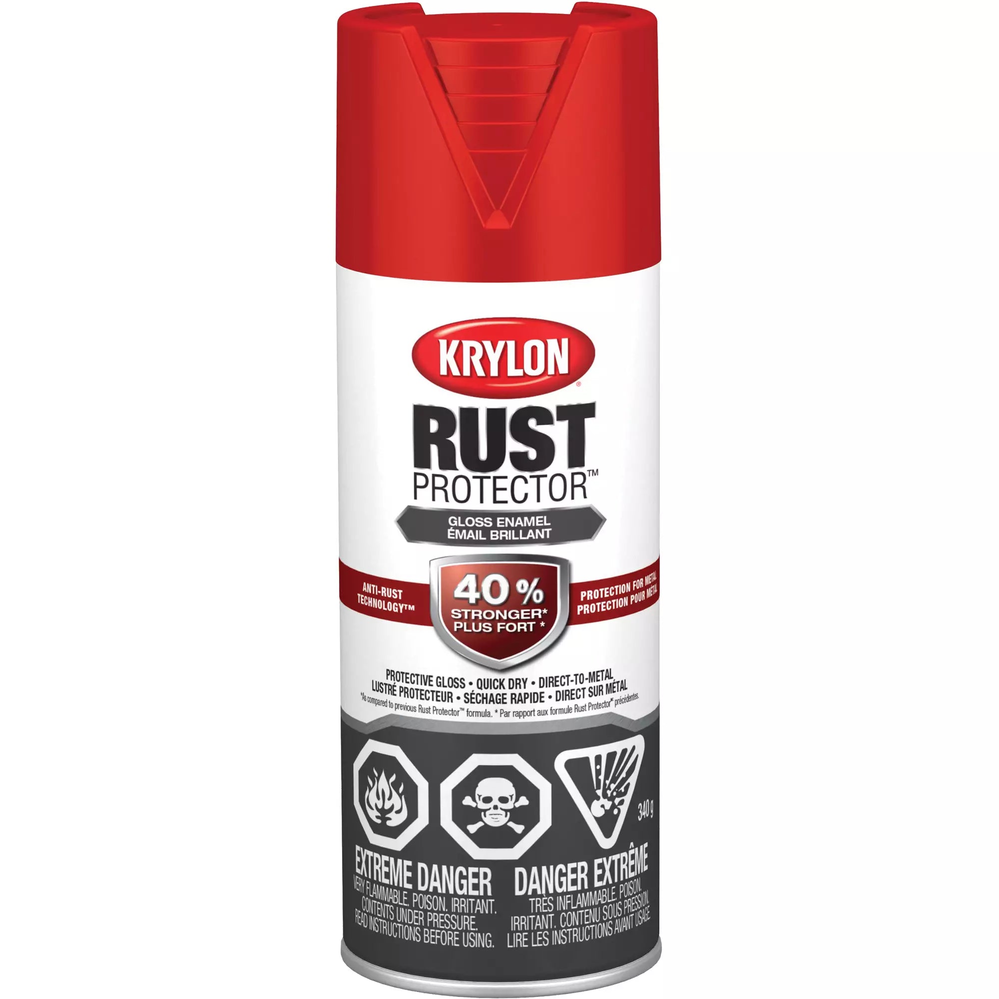 Rust Tough® Rust Preventative Enamel, Red, 12 oz., Aerosol Can, Gloss Case of 6