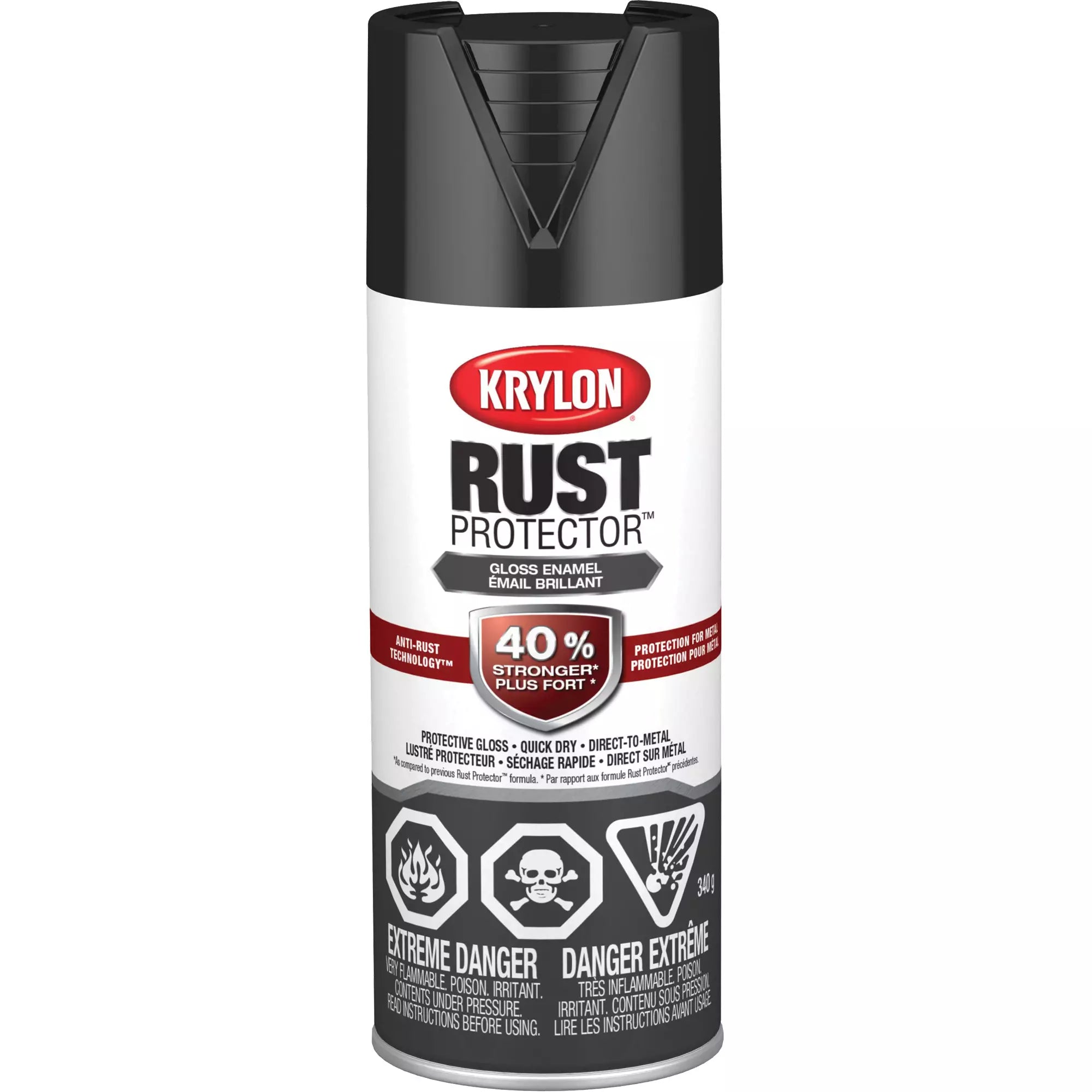 Rust Protector® Protective Clear Coating, Black, 12 oz., Aerosol Can, Gloss Case of 6