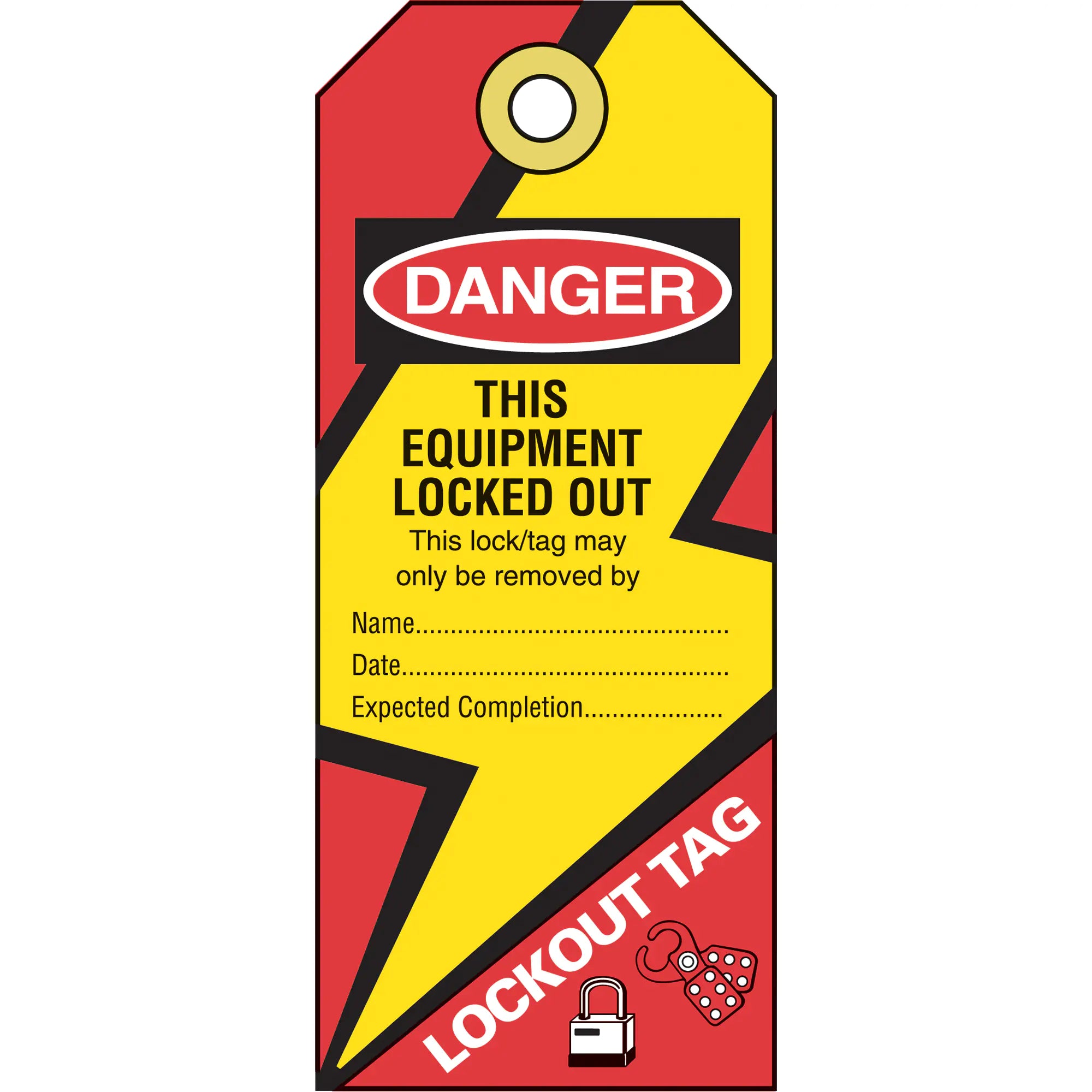 Lockout Tags, Vinyl, 2-3/4