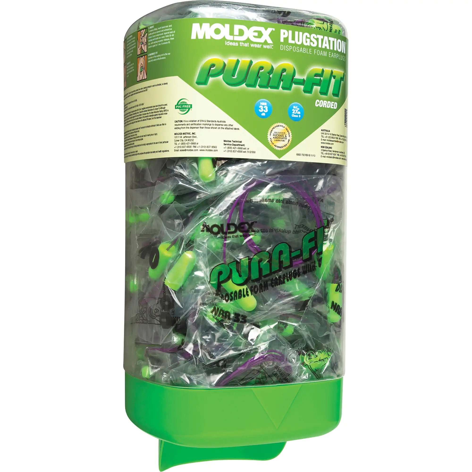 PlugStation® with Corded Pura-Fit® Earplugs