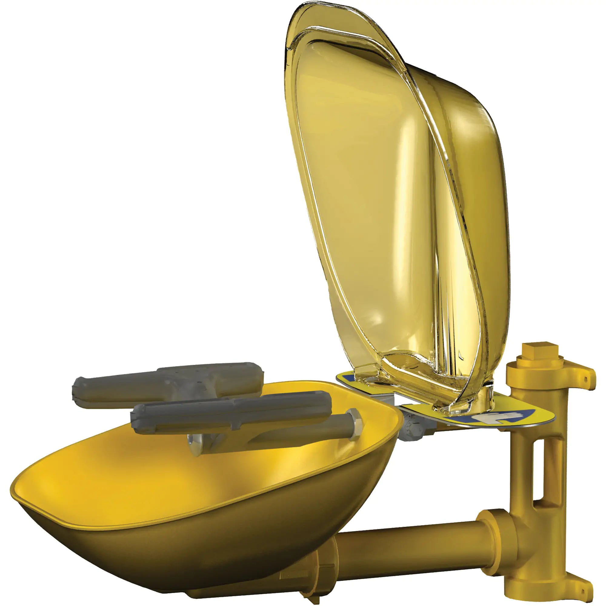 Halo™ Face/Eyewash Stations, Wall-mount Installation, Plastic Bowl