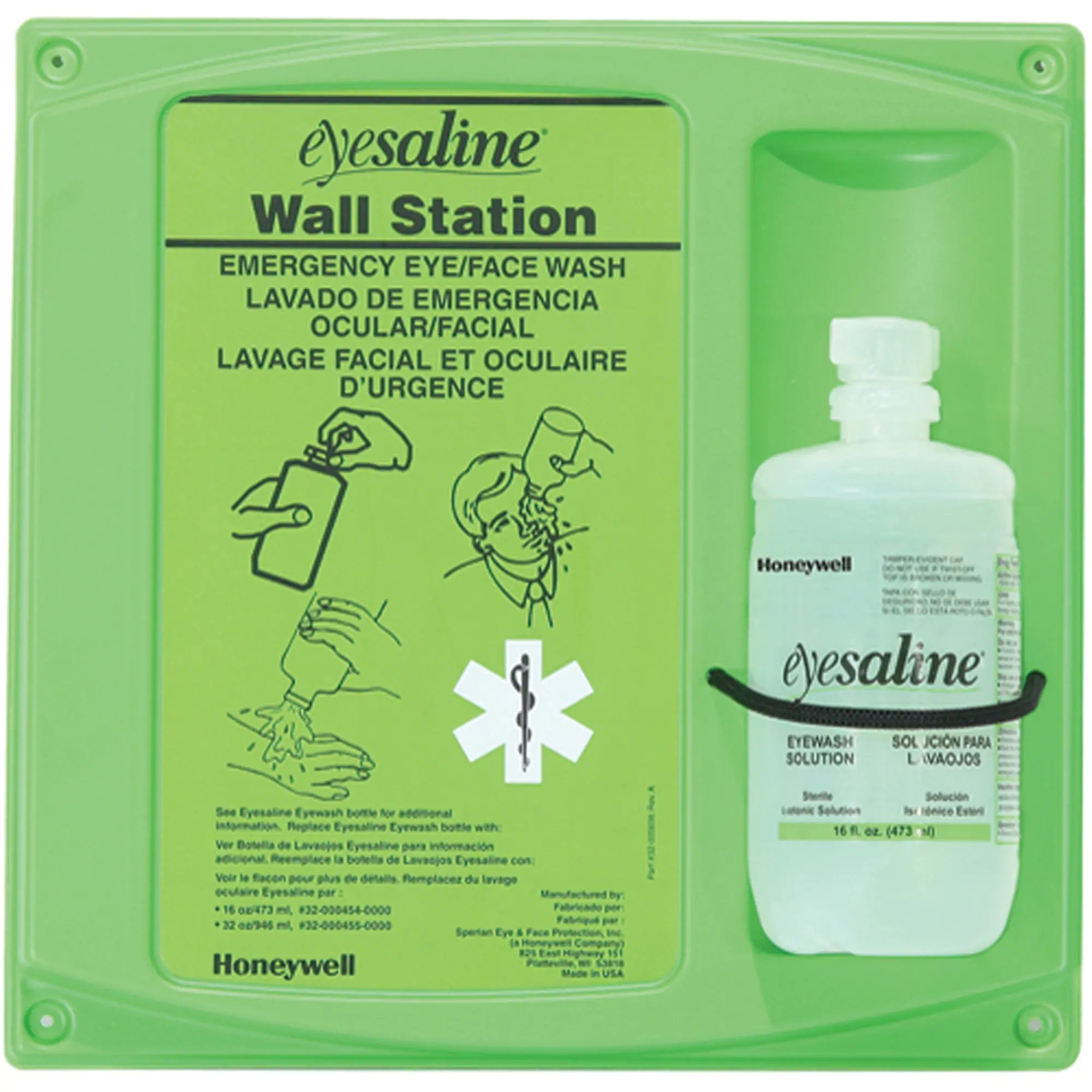 Saline Eyewash Wall Station, Single