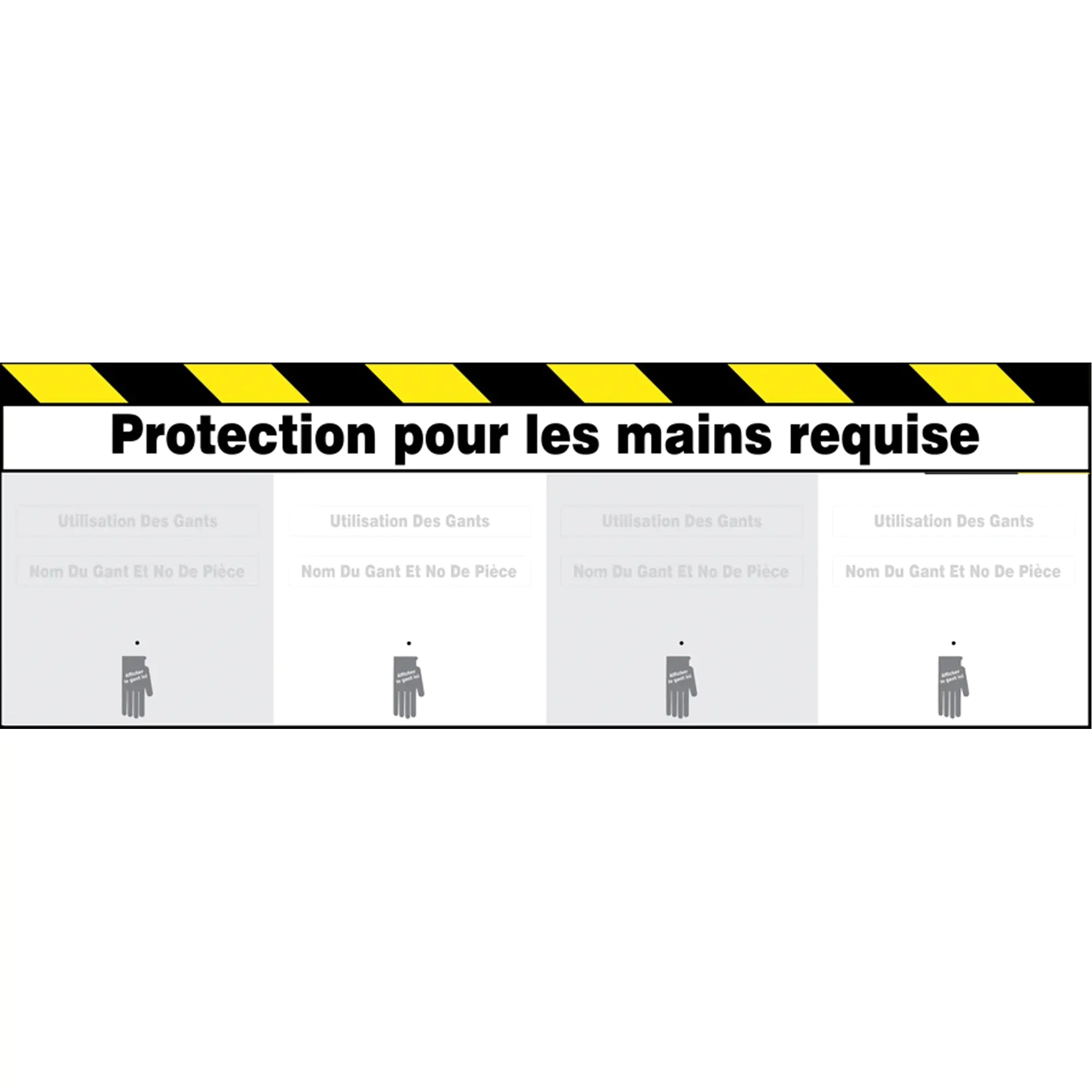 The Glove Board™ Hand Protection Sign, 12