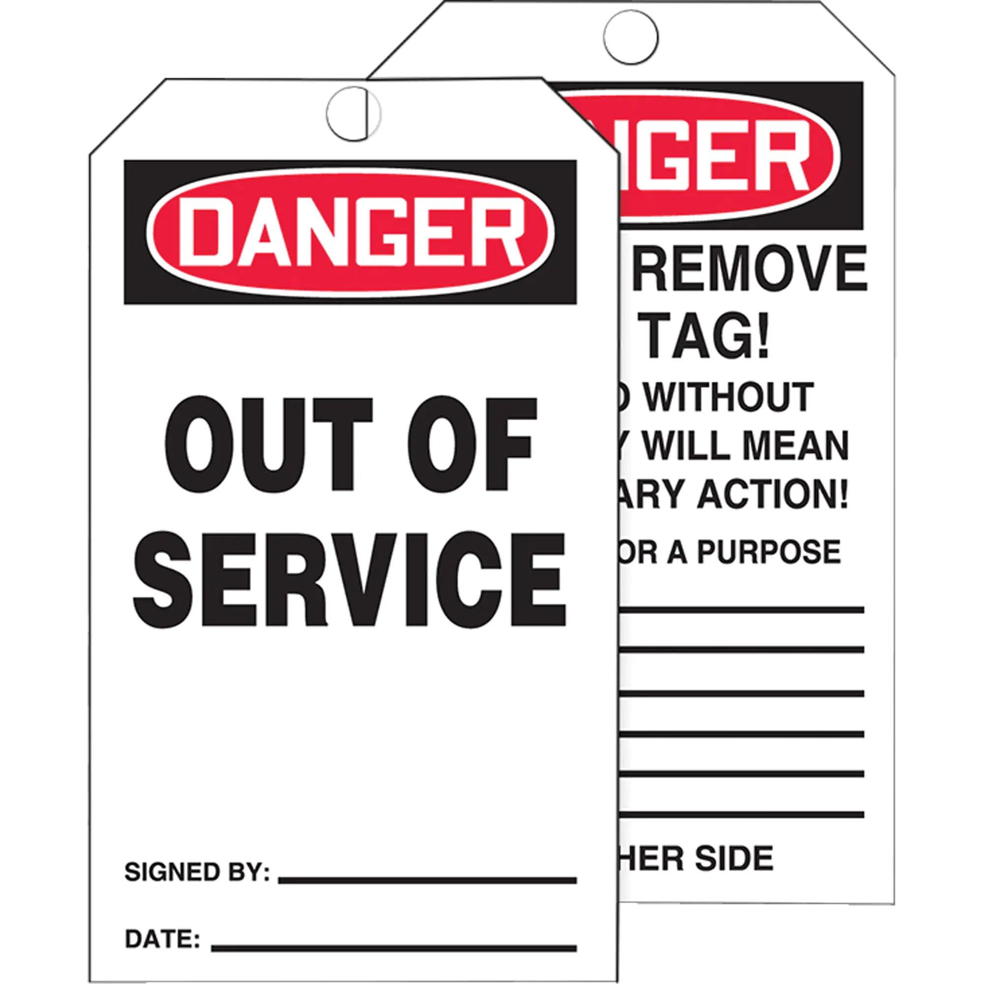 Tags By-The-Roll Safety Tags, Card2, 3