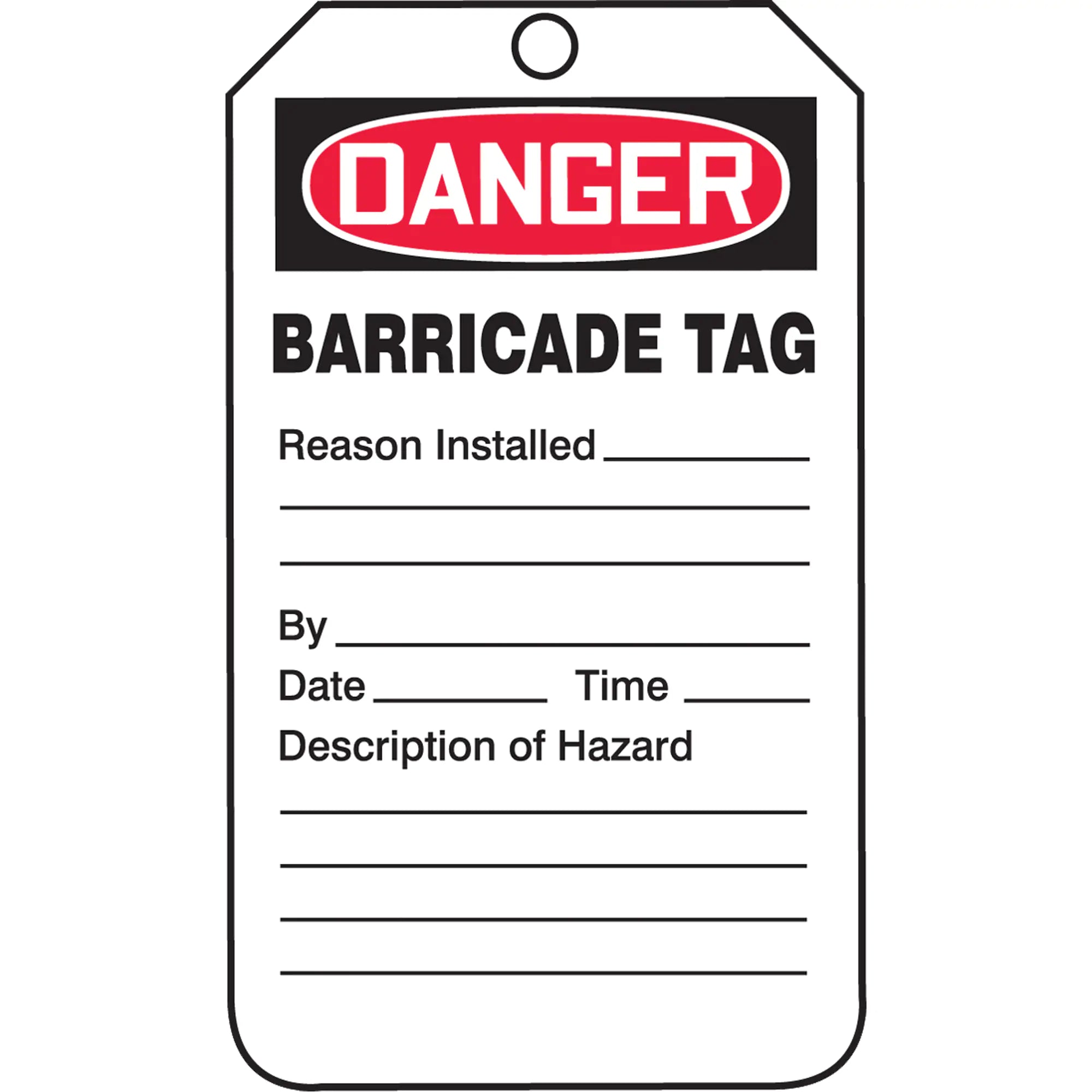 Safety Tags, Plastic, 3-1/4