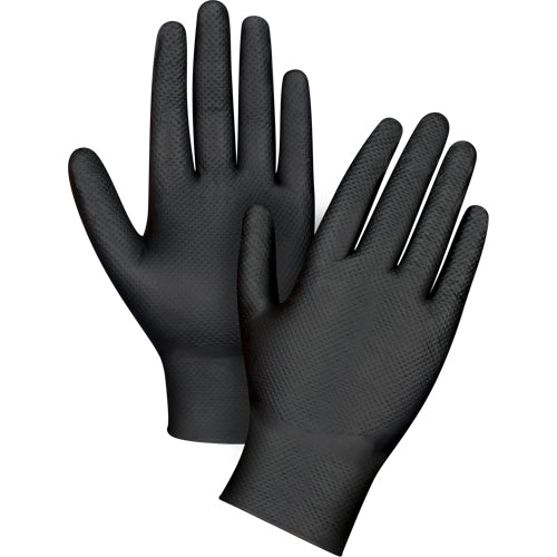 Heavyweight Black Nitrile Gloves Large size 9.5" latex and powder free (pkg 50) SEK263