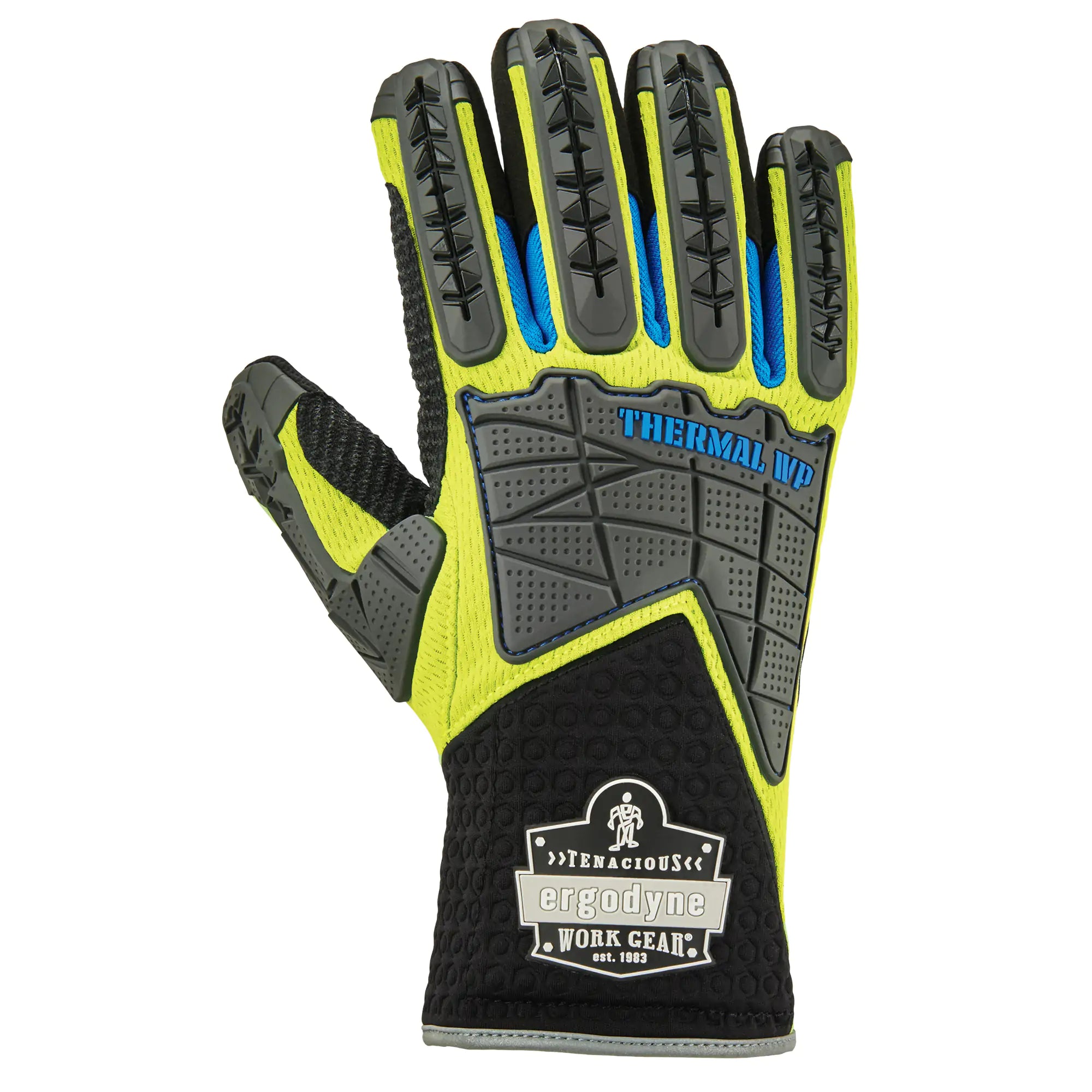 ProFlex® Performance Dorsal Impact-Reducing Gloves + Thermal WP, Small, Suede Palm, Safety Cuff Pair