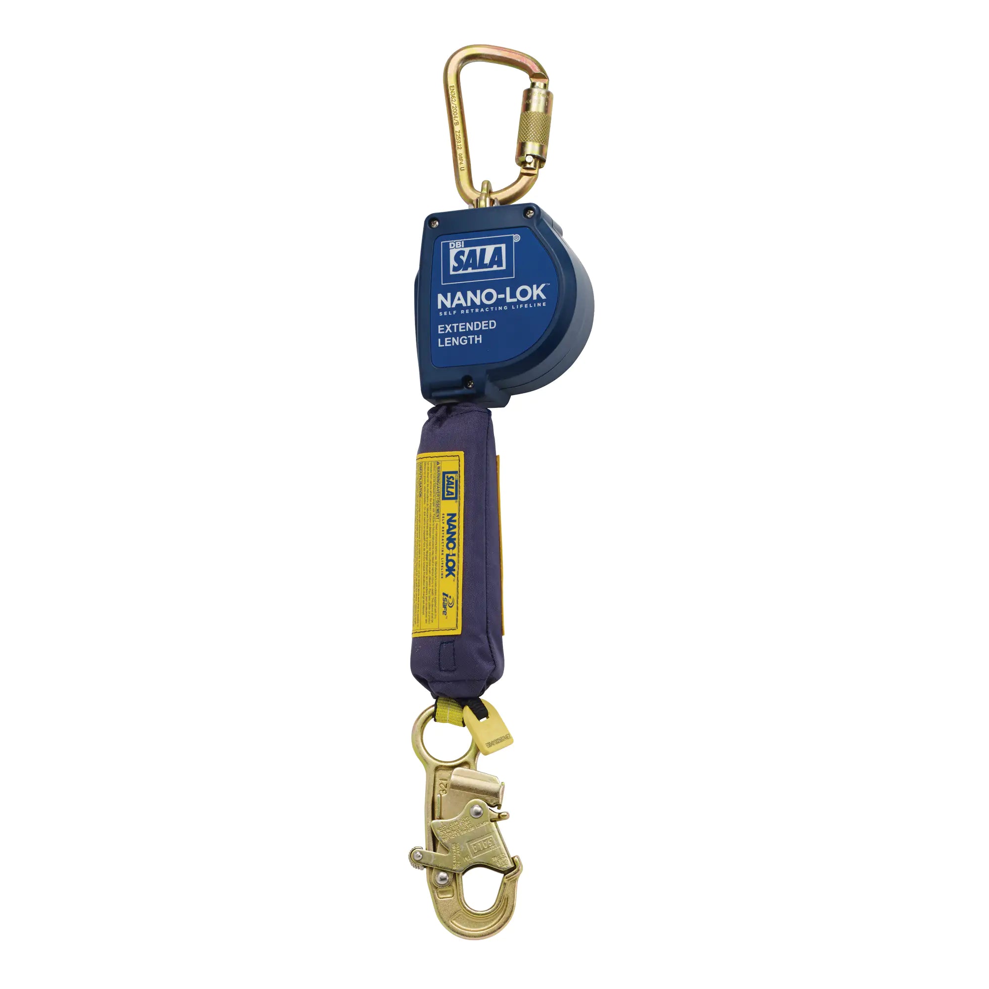 Nano-Lok™ Extended Length Self-Retracting Lifeline, 10', Polyester/Web, Swivel Each