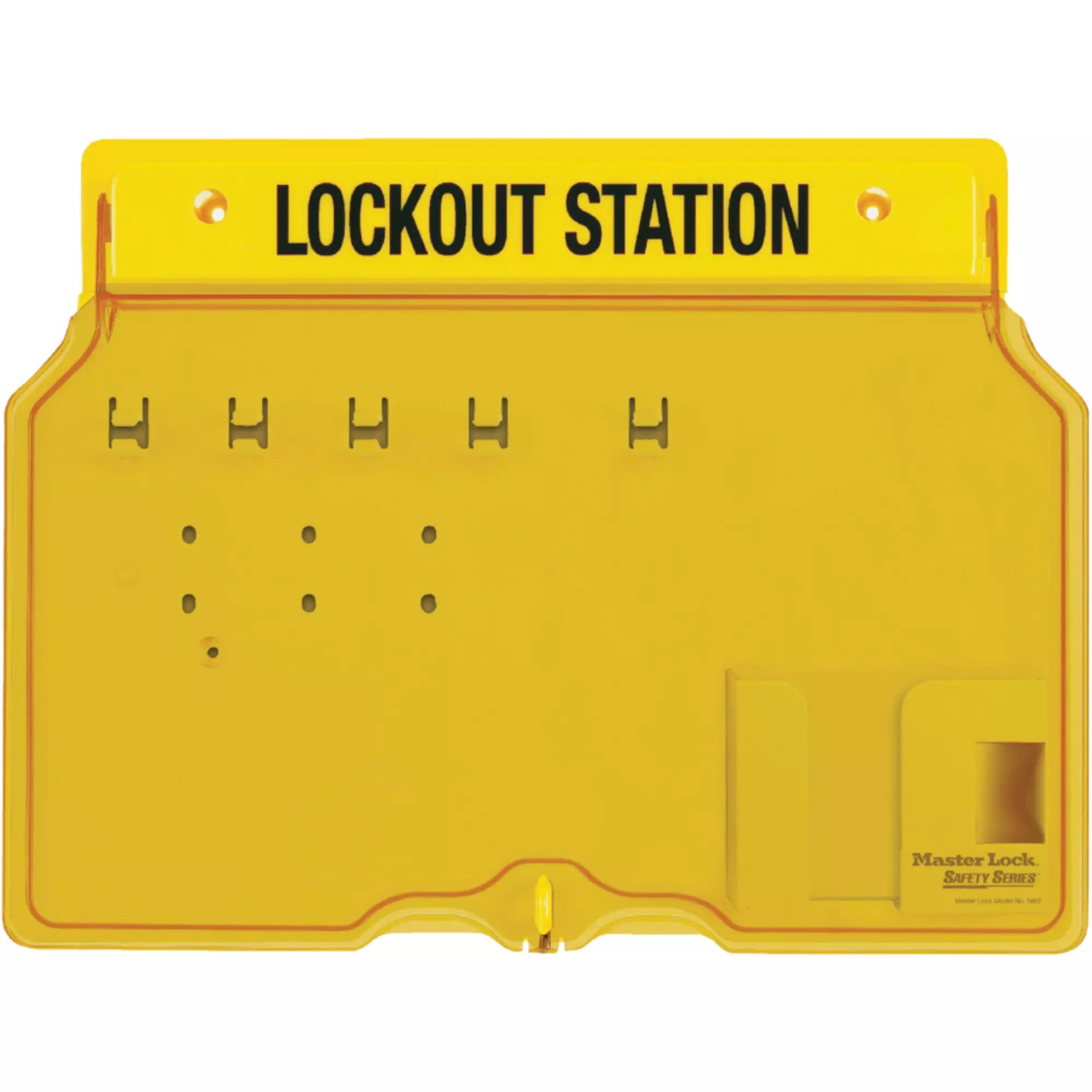 Trilingual Covered Lock Station, None Padlocks, 4 Padlock Capacity, Padlocks Not Included Each