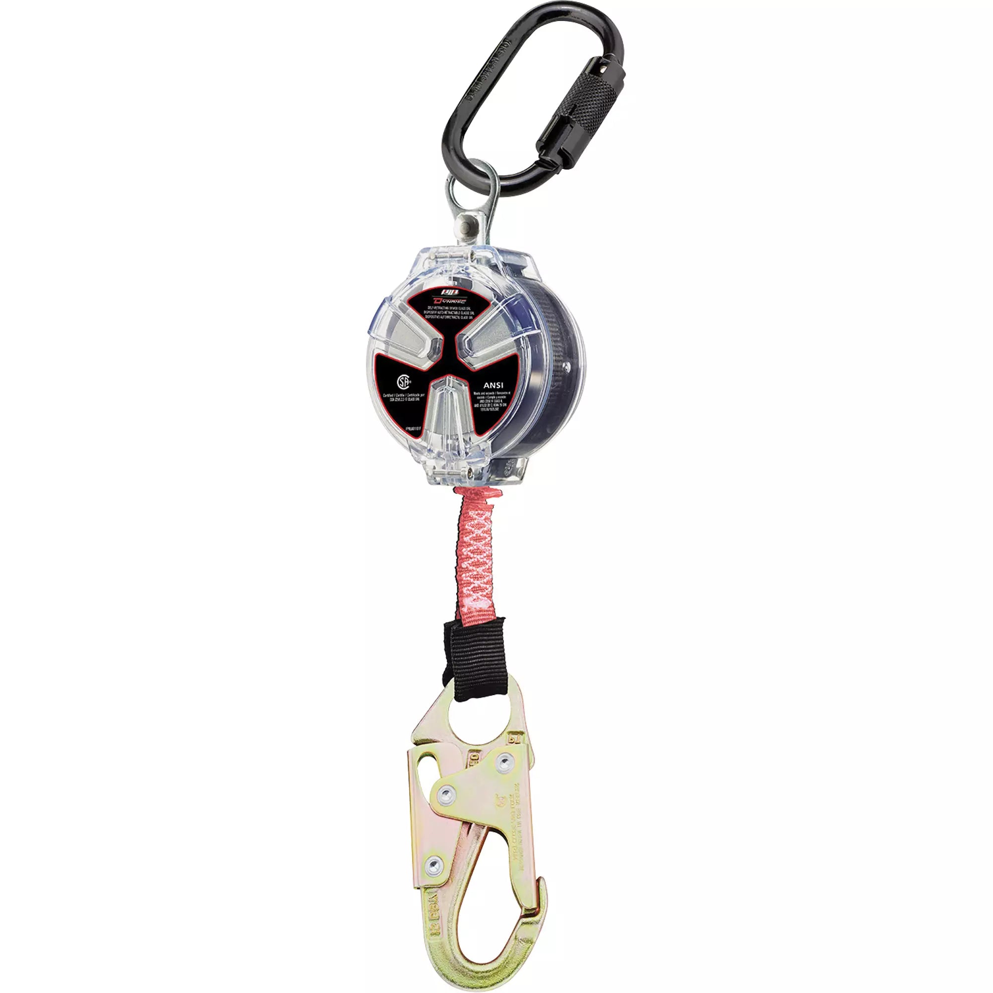 Dynamic™ Small Snap Hook Self-Retracting Lifeline, 6', Polyester, Swivel Each