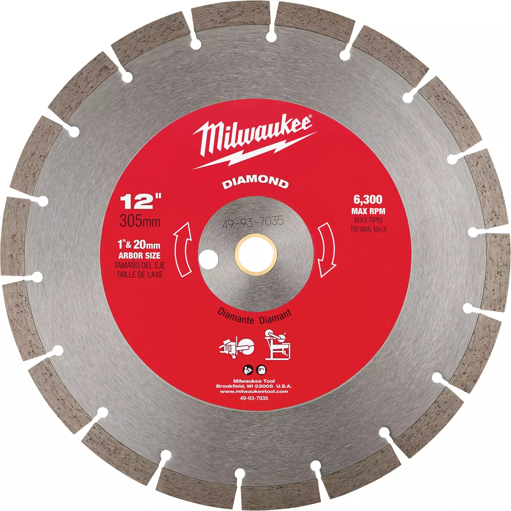 Segmented Diamond Circular Saw Blade, 12