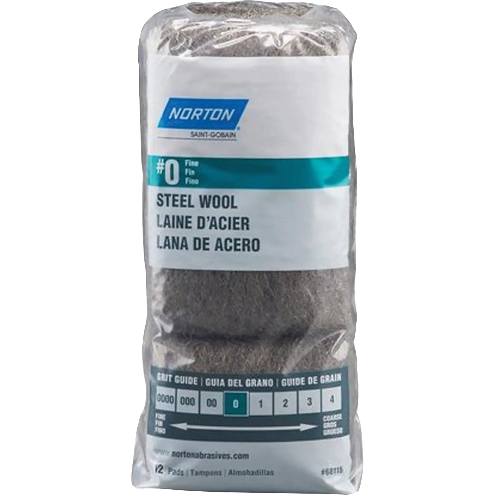 Steel Wool, Roll, Grade 0 Pack of 12