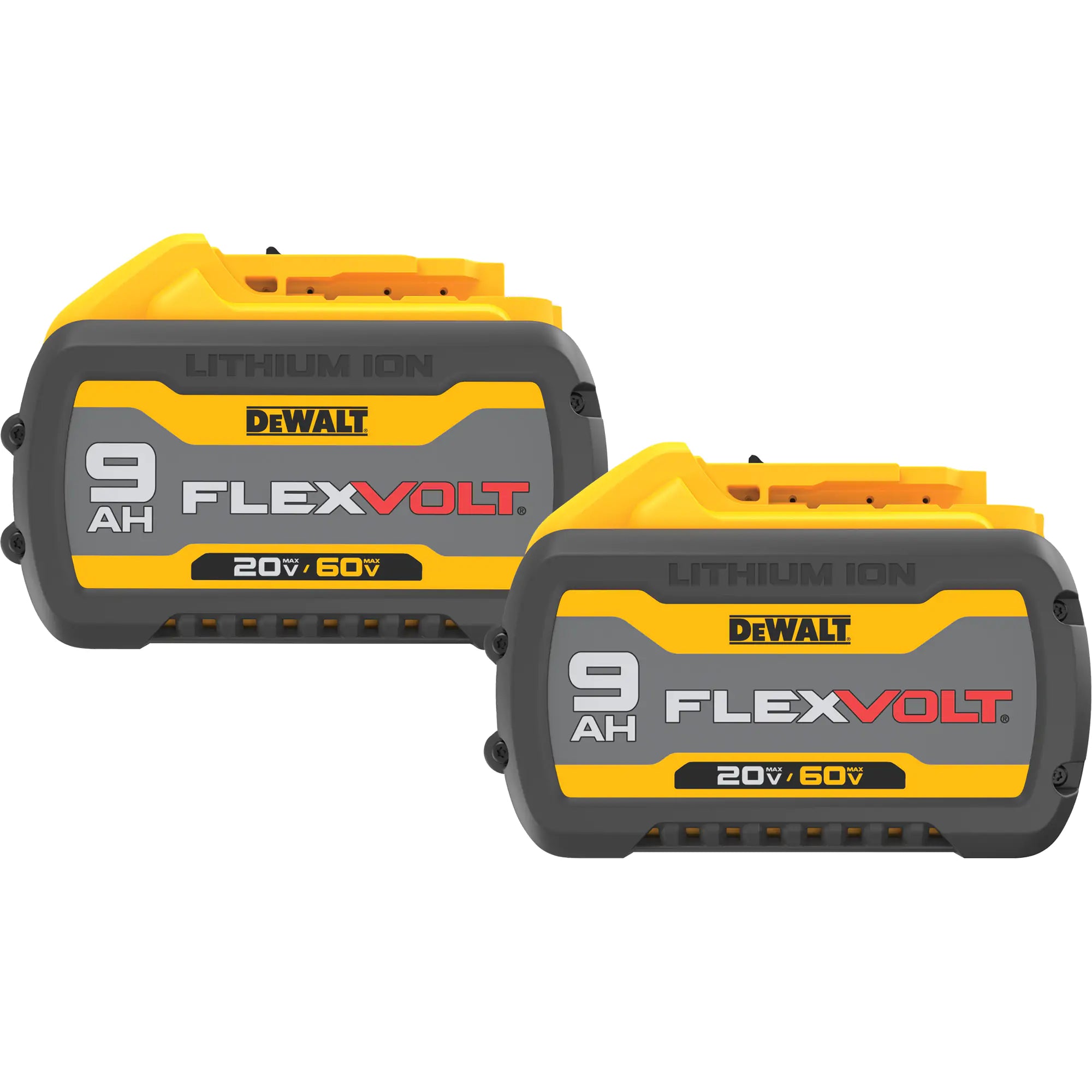 FlexVolt™ Batteries, Lithium-Ion, 20 V/60 V, 9 A Pack of 2