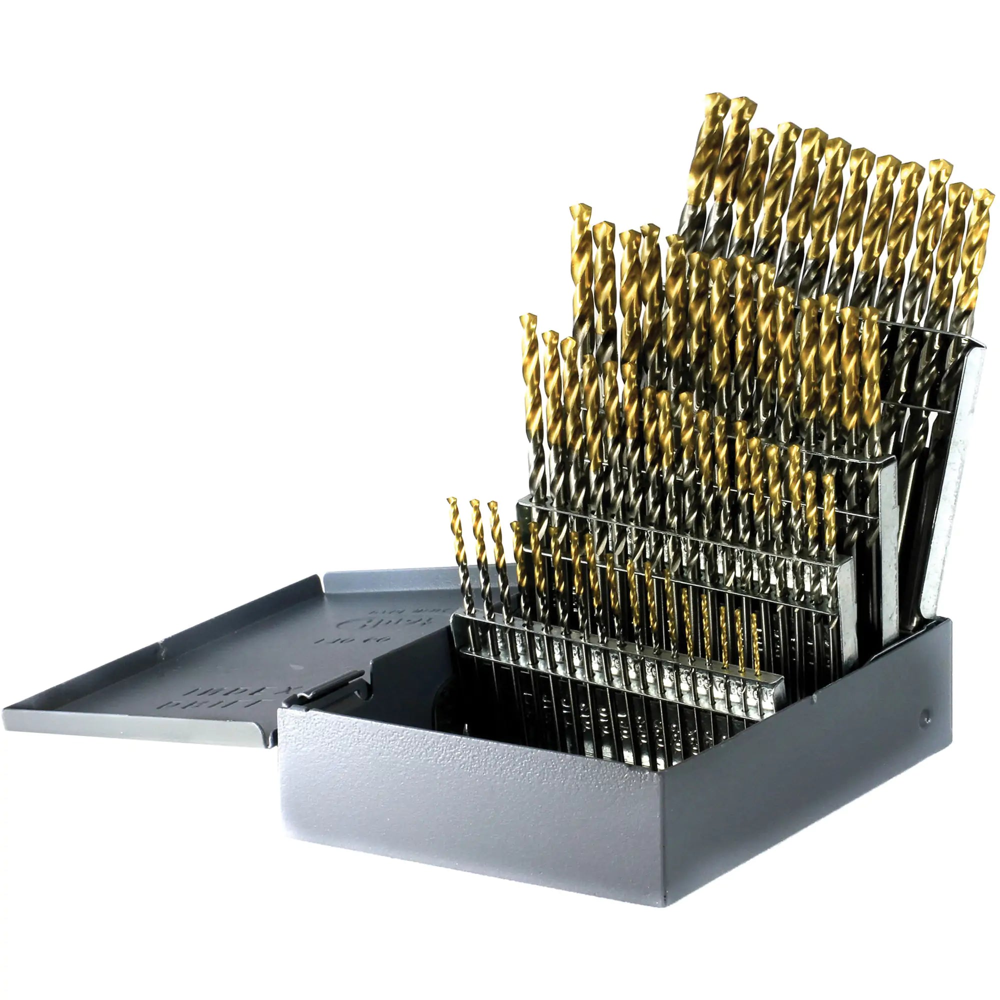 TiN Tipped Drill Bit Set, 60 Pieces, High Speed Steel Each